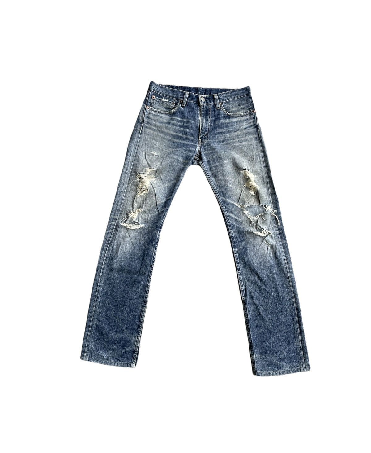 Levi's × Vintage Levis 505 e 2005 Japan Vintage Distressed Denim Size US 31 - 3 Thumbnail