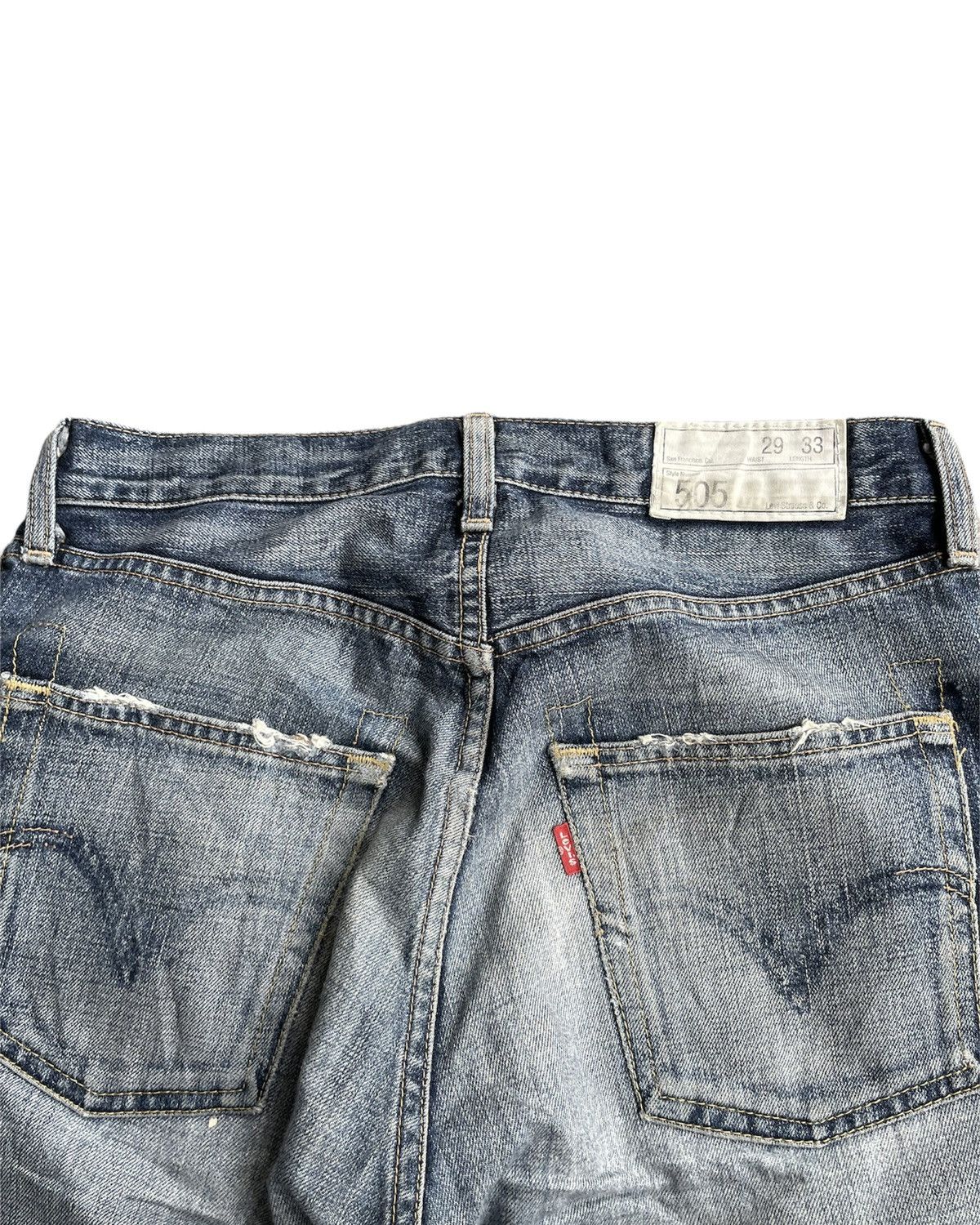Levi's × Vintage Levis 505 e 2005 Japan Vintage Distressed Denim Size US 31 - 14 Thumbnail