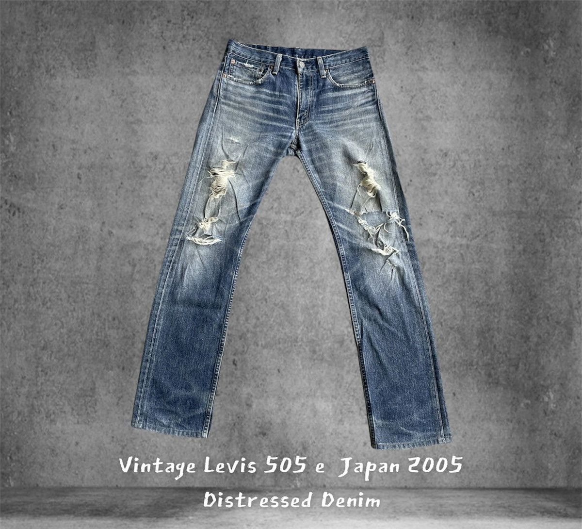 Levi's × Vintage Levis 505 e 2005 Japan Vintage Distressed Denim Size US 31 - 1 Thumbnail