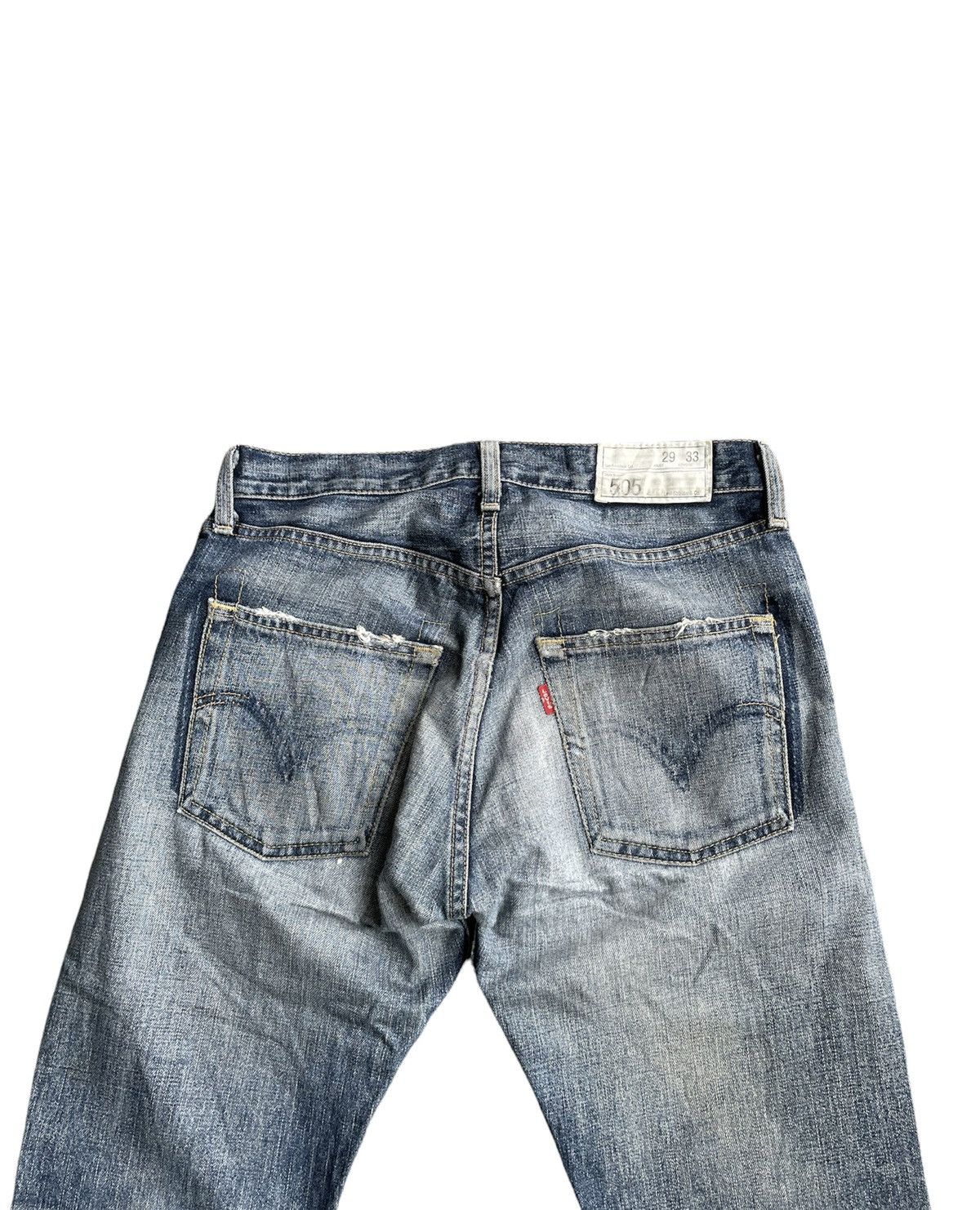 Levi's × Vintage Levis 505 e 2005 Japan Vintage Distressed Denim Size US 31 - 13 Thumbnail