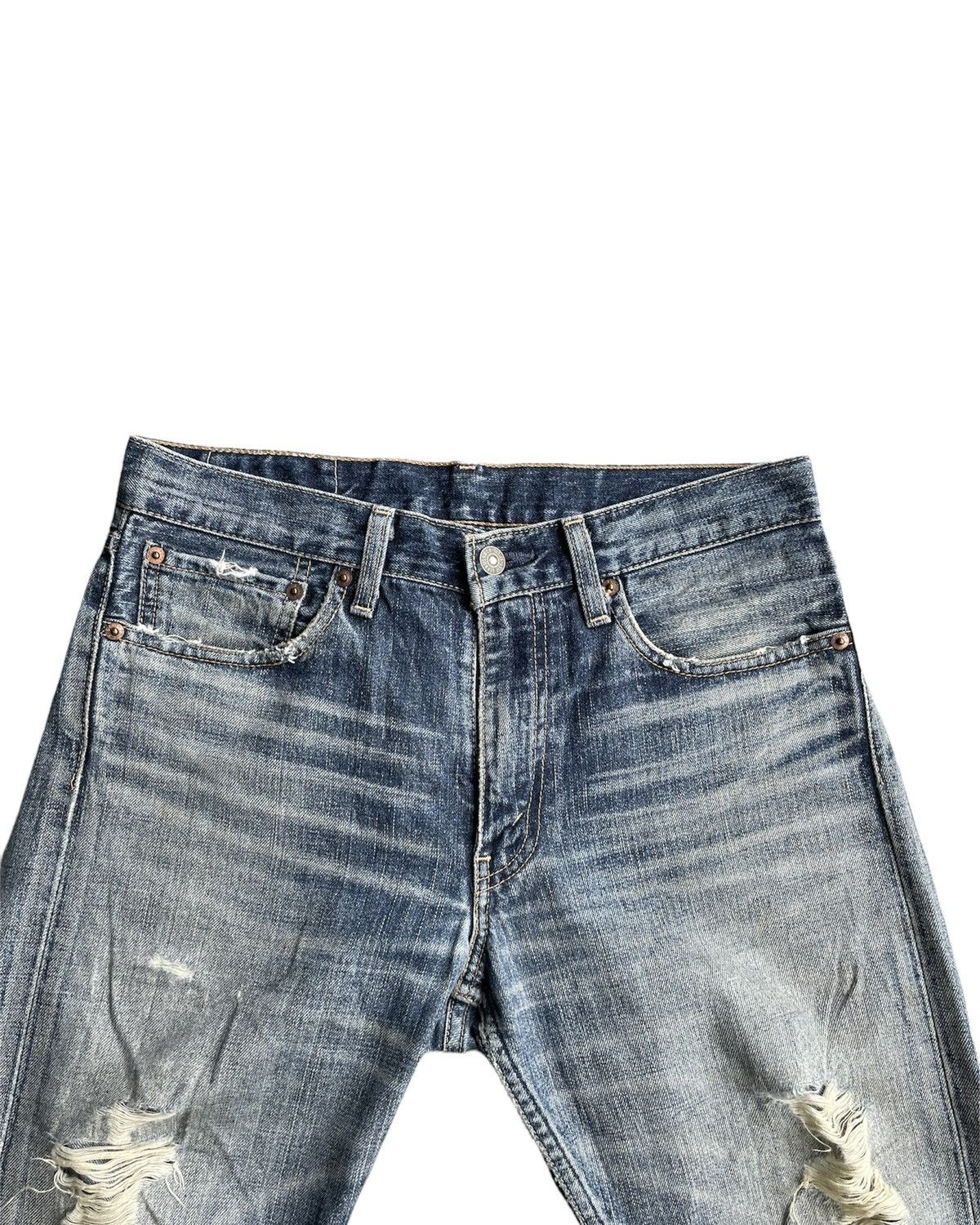 Levi's × Vintage Levis 505 e 2005 Japan Vintage Distressed Denim Size US 31 - 8 Thumbnail