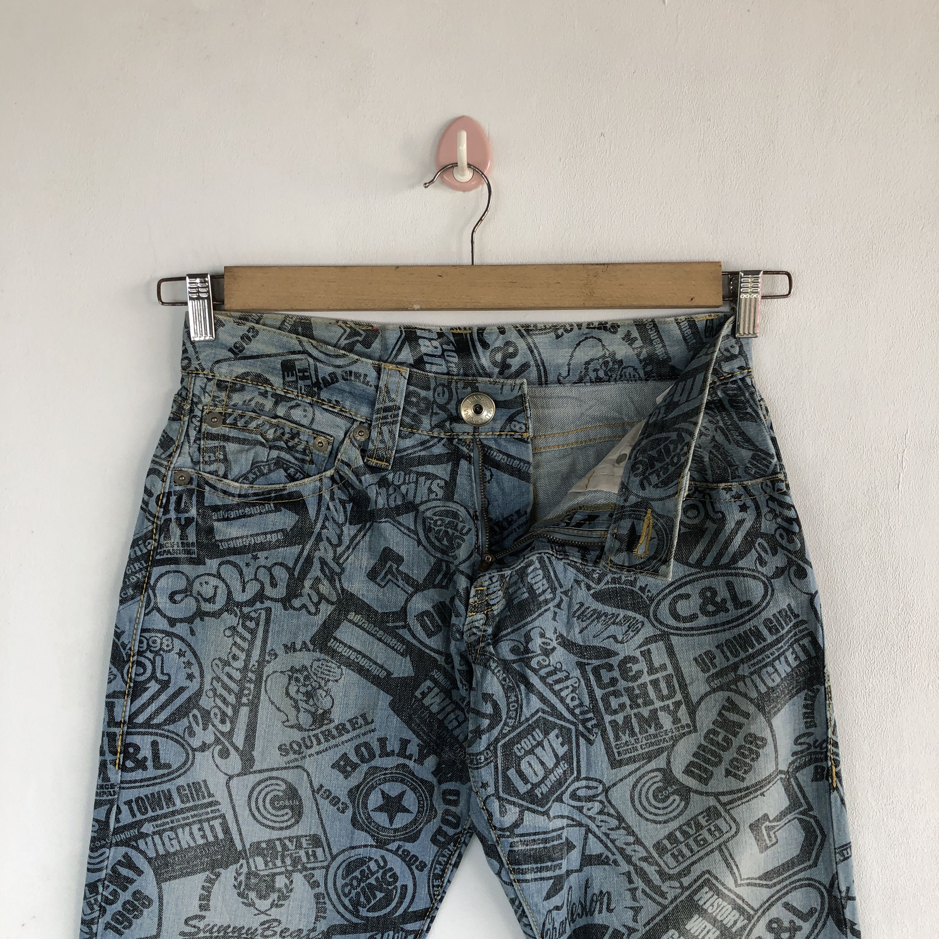 Japanese Brand Co Lu Jeans Japanese Hysteric Statement Denim Pants Size US 30 / EU 46 - 8 Thumbnail