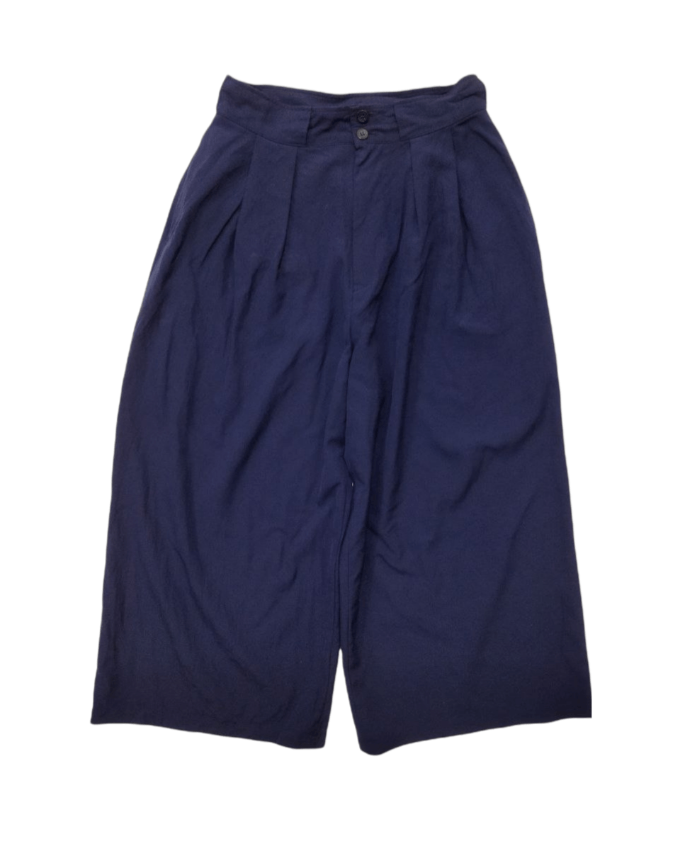 Pantalon Large Femme Y's By Yohji Yamamoto - Jeans Indigo à Soufflet - Taille 1 (small) - Neuf étiqueté