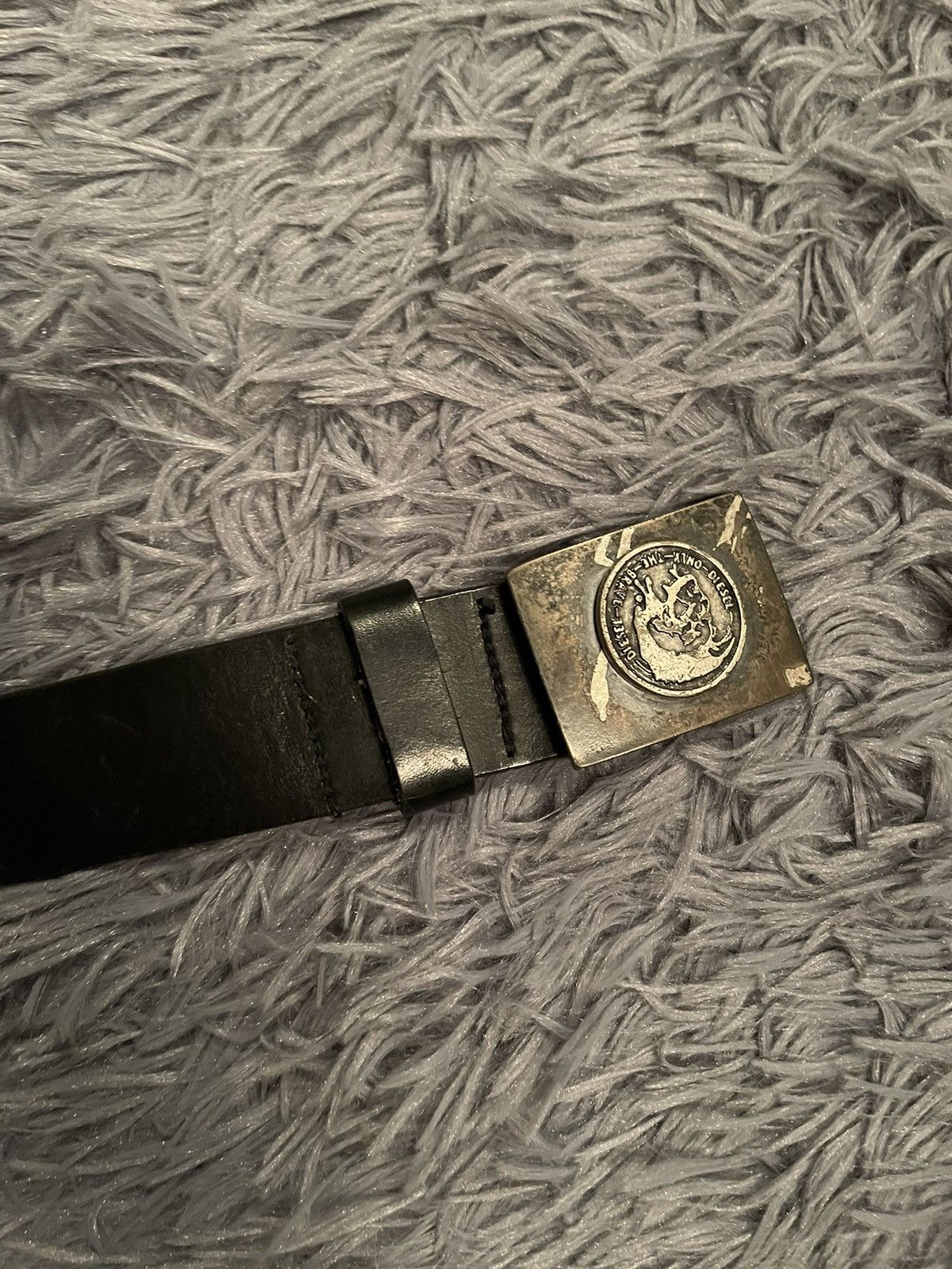 Cowboy Equipment × Diesel × Vintage Diesel 90s vintage punk logo leather belt 78cm Size 28 - 6 Thumbnail