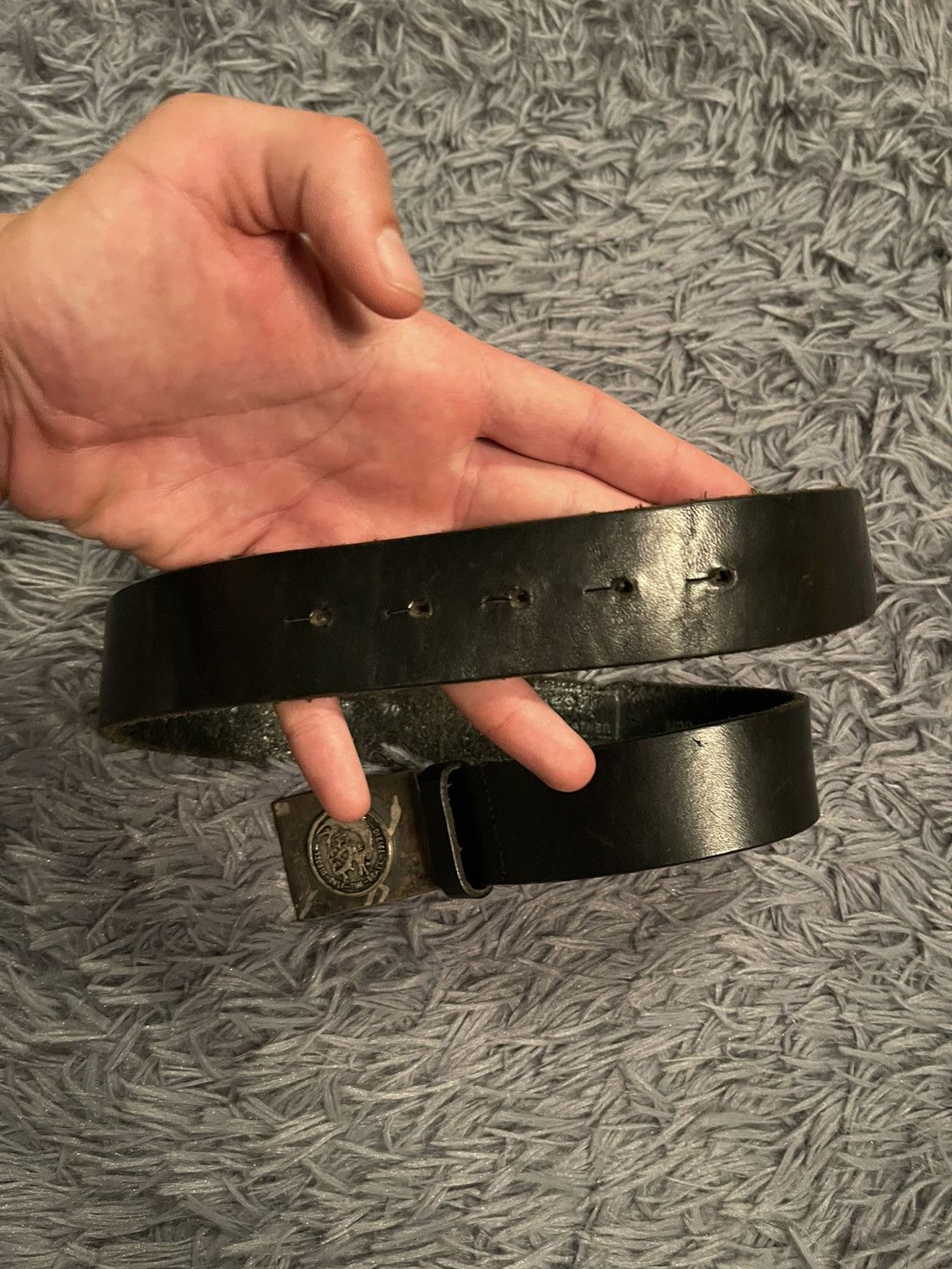 Cowboy Equipment × Diesel × Vintage Diesel 90s vintage punk logo leather belt 78cm Size 28 - 2 Thumbnail