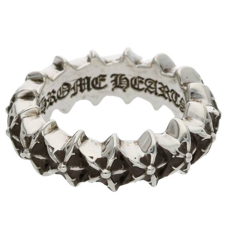 image of Chrome Hearts 5 Point Star Ring in Silver, Men's