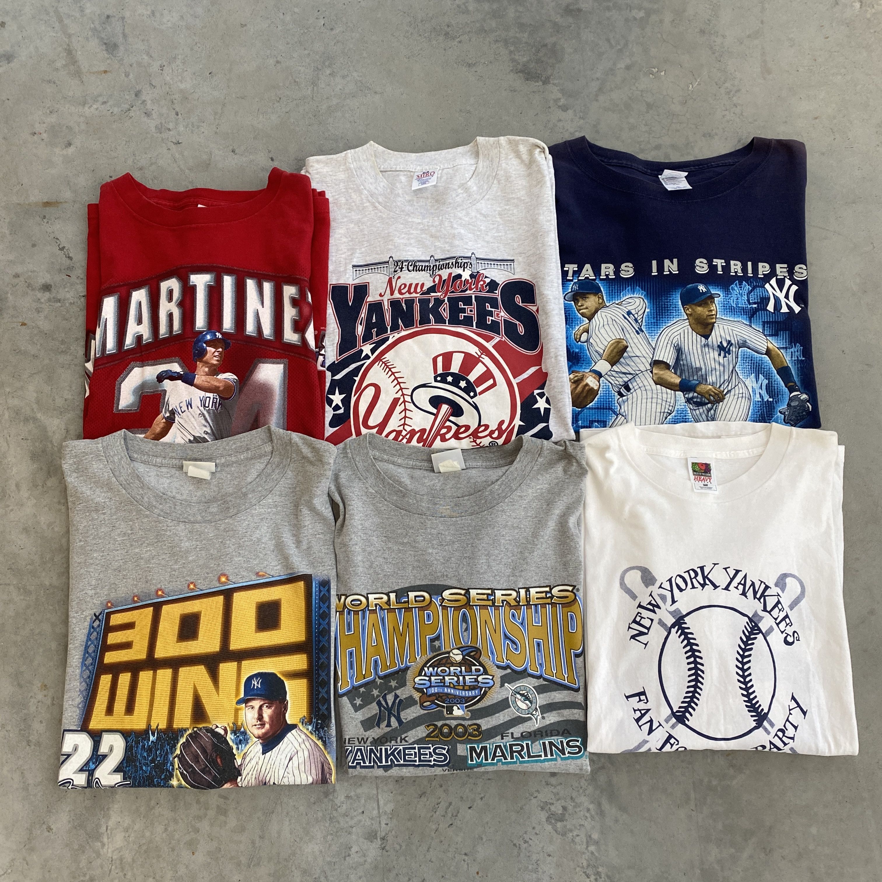 6 New York Yankees Shirt Lot