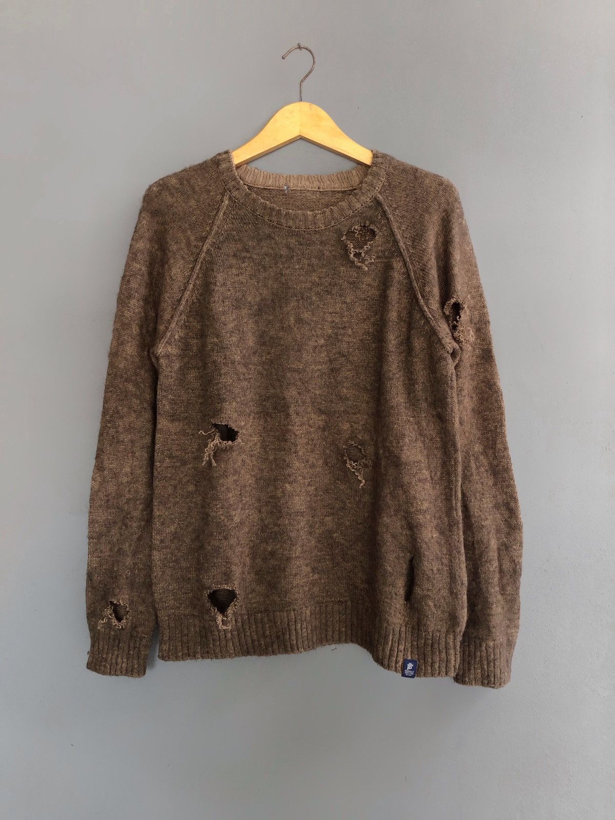 If Six Was Nine × Japanese Brand × Le Grande Bleu (L.G.B.) Distressed Bayflow Knitwear Brown Japan Style Size US M / EU 48-50 / 2 - 1 Thumbnail