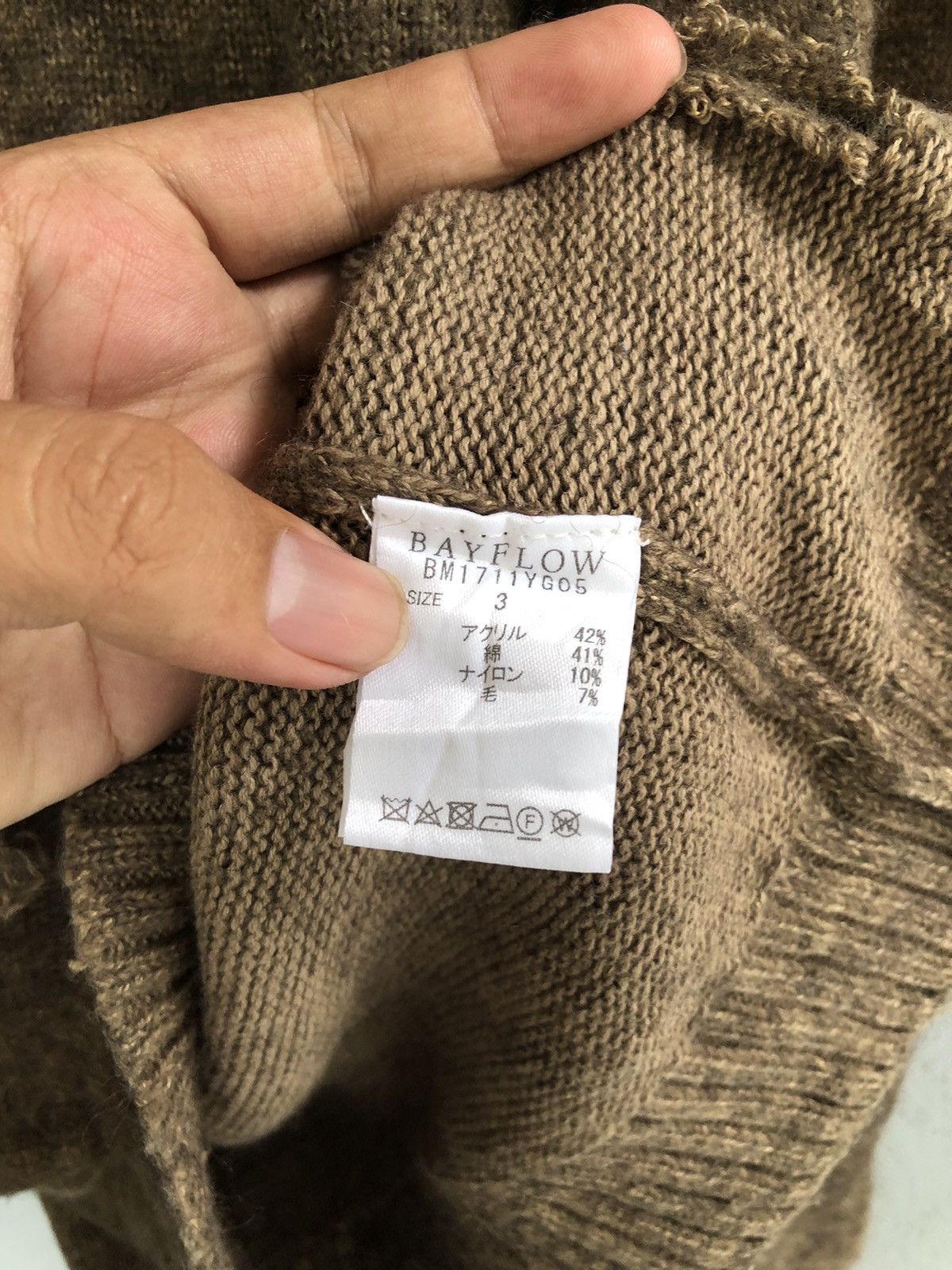 If Six Was Nine × Japanese Brand × Le Grande Bleu (L.G.B.) Distressed Bayflow Knitwear Brown Japan Style Size US M / EU 48-50 / 2 - 9 Thumbnail