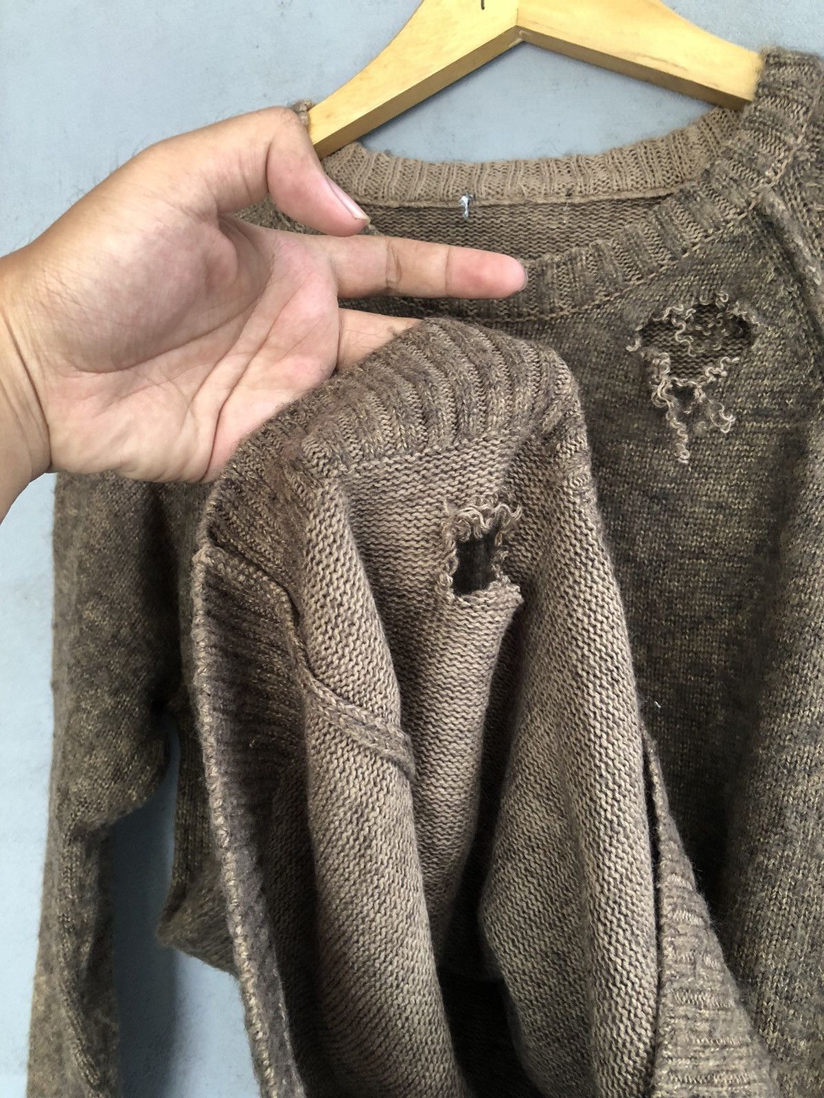 If Six Was Nine × Japanese Brand × Le Grande Bleu (L.G.B.) Distressed Bayflow Knitwear Brown Japan Style Size US M / EU 48-50 / 2 - 8 Thumbnail