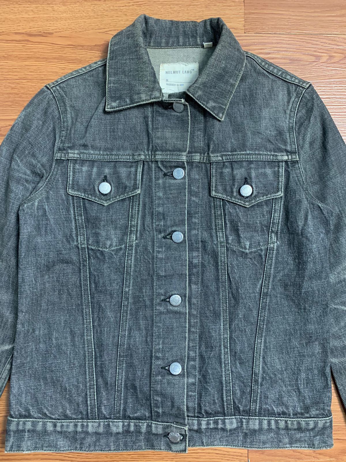 Helmut Lang 1999 Helmut Lang 2 Pocket Grey Washed Denim Jacket Size US S / EU 44-46 / 1 - 3 Thumbnail