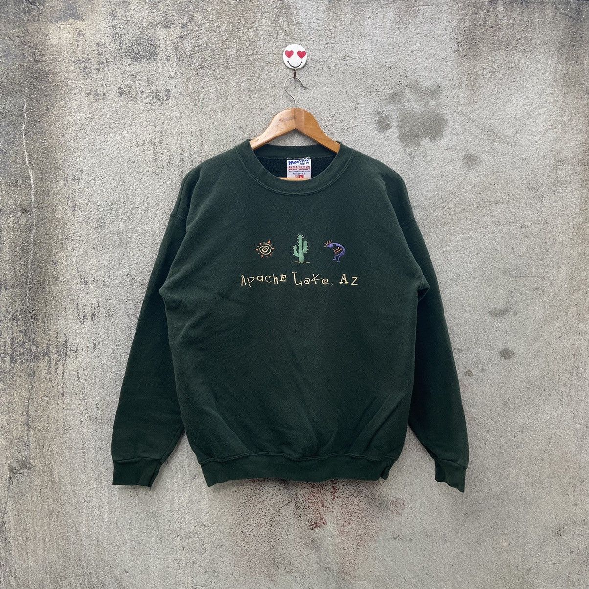 Vintage Vintage 90s apache lake arizona sweatshirt pullover Size US L / EU 52-54 / 3 - 1 Thumbnail