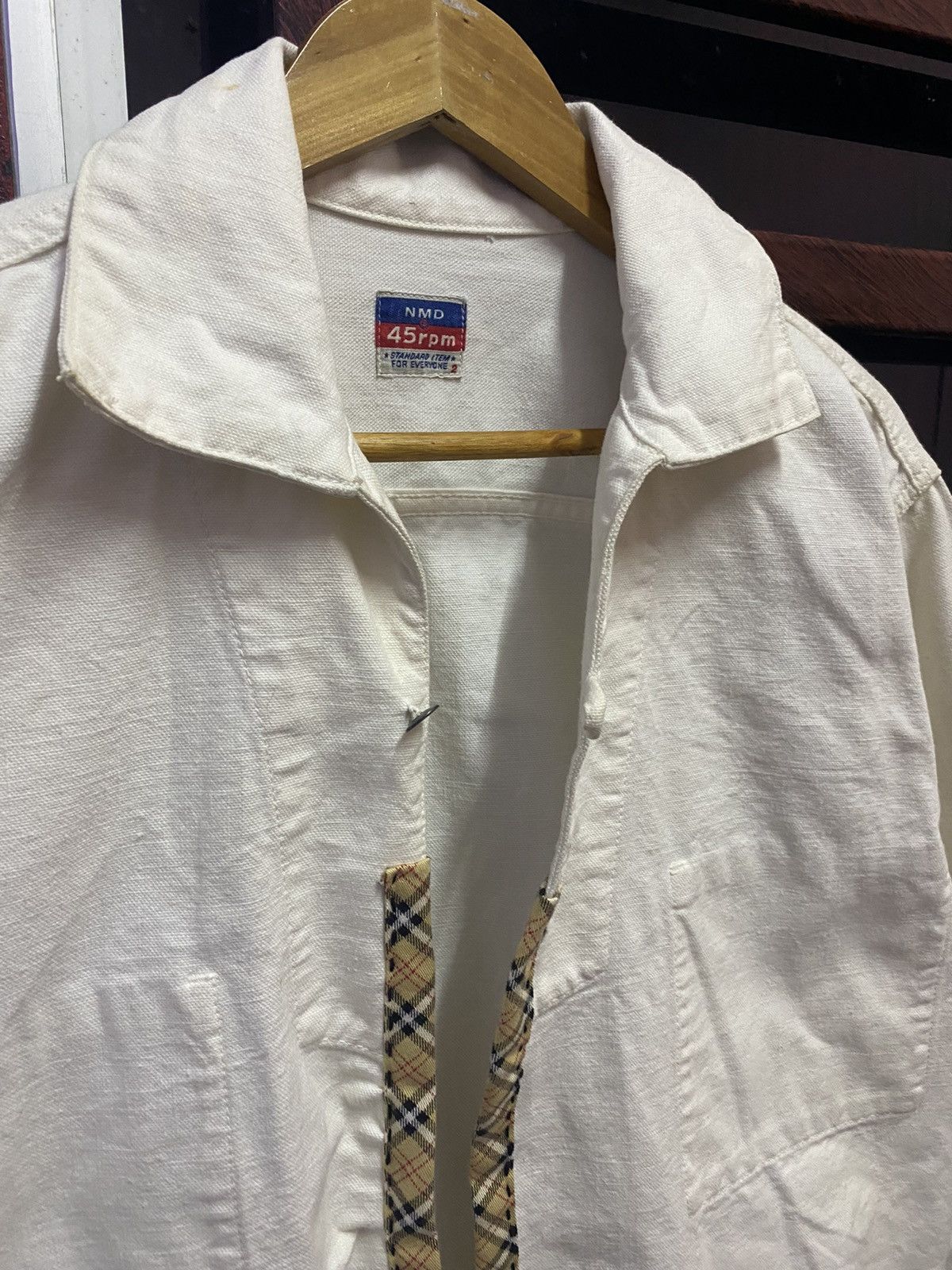 Japanese Brand Vintage Distressed 45rpm X Nova Check Sashiko Custom Jacket Size US L / EU 52-54 / 3 - 5 Thumbnail
