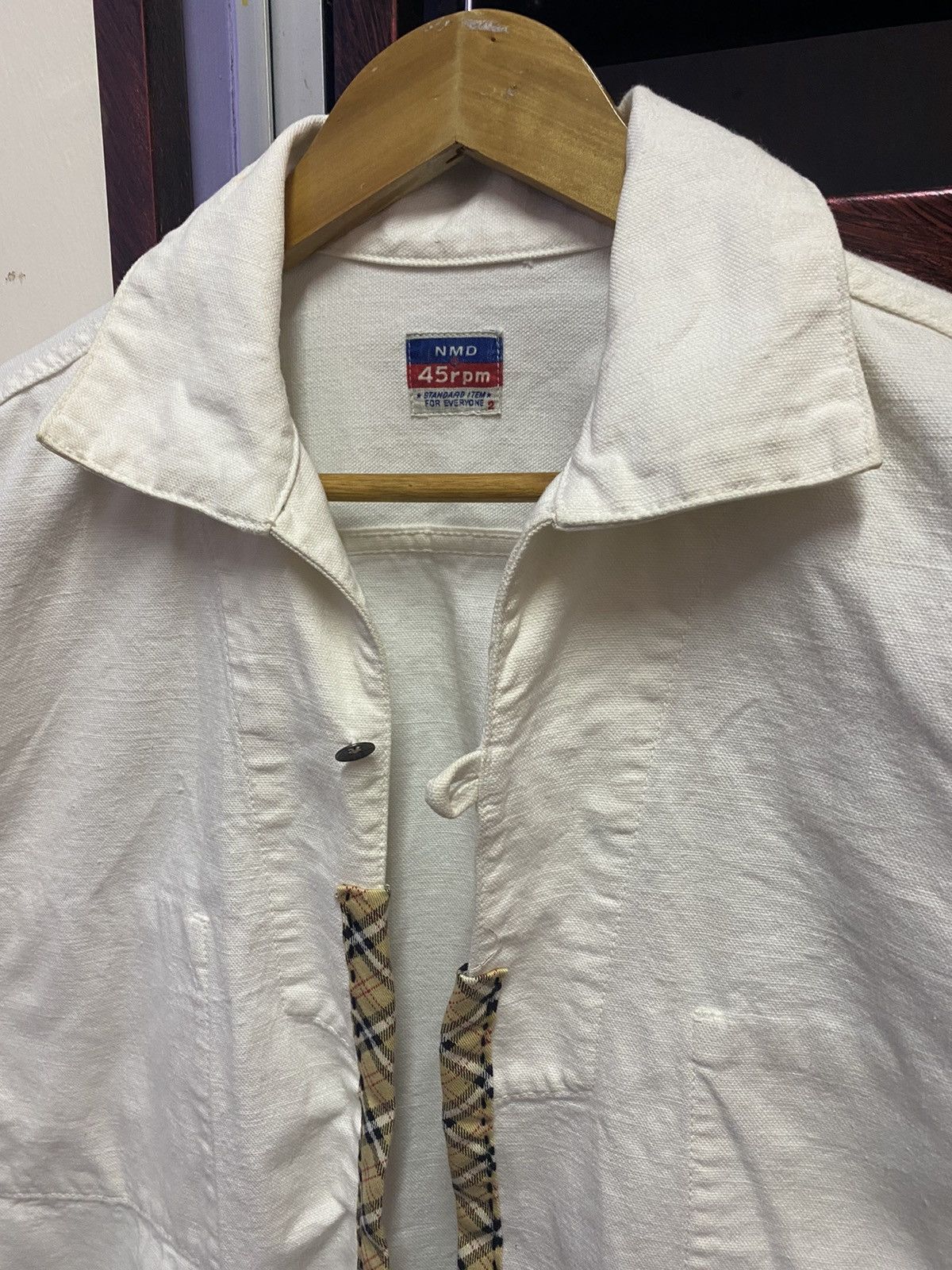 Japanese Brand Vintage Distressed 45rpm X Nova Check Sashiko Custom Jacket Size US L / EU 52-54 / 3 - 6 Thumbnail