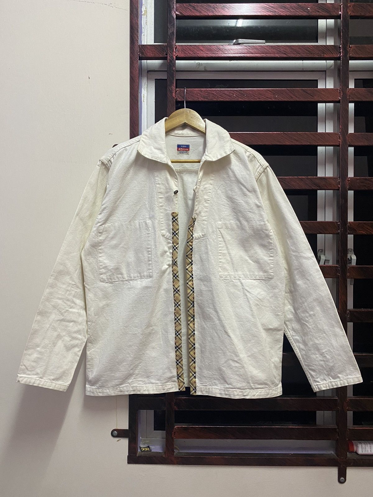 Japanese Brand Vintage Distressed 45rpm X Nova Check Sashiko Custom Jacket Size US L / EU 52-54 / 3 - 1 Thumbnail