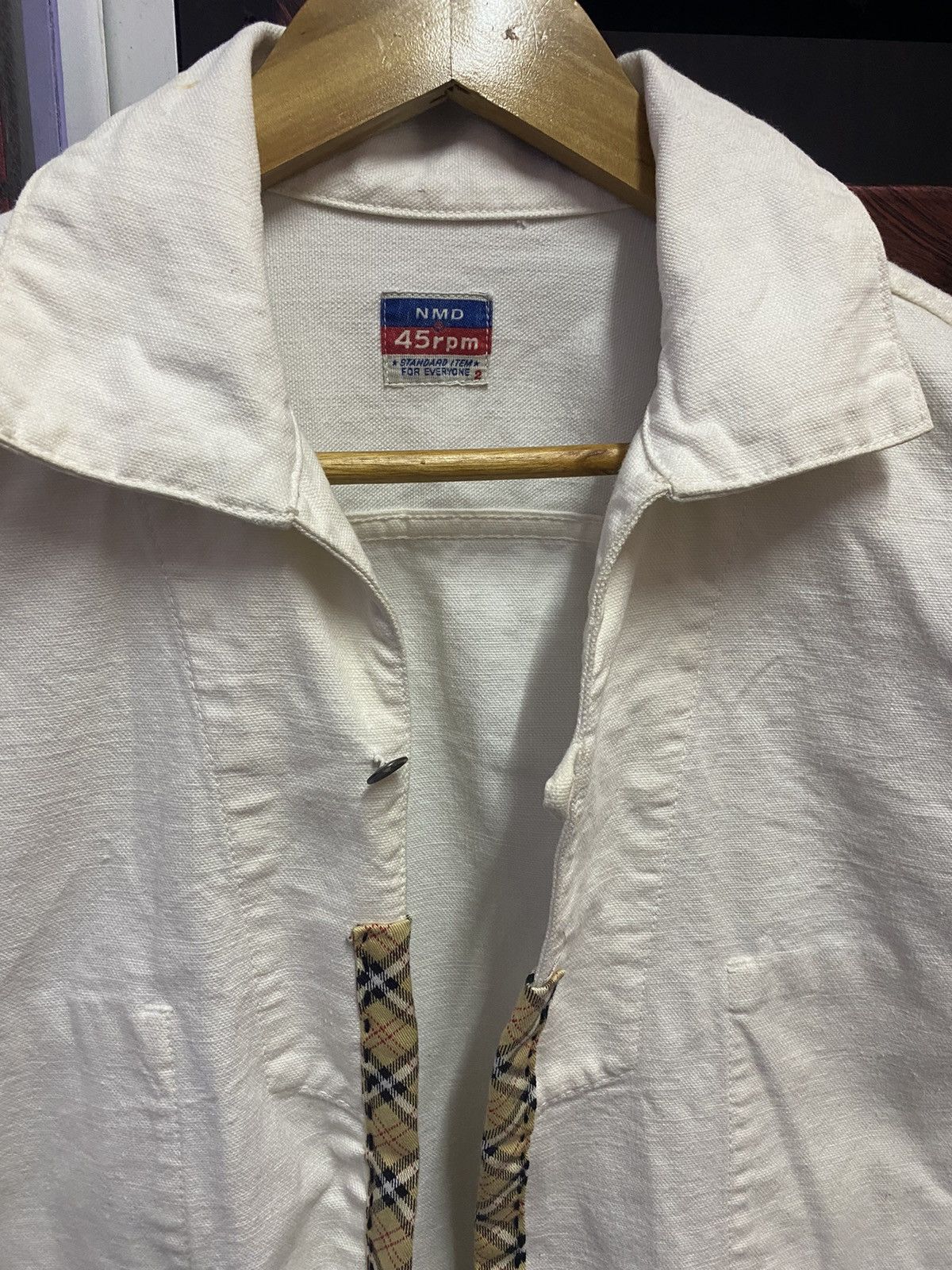 Japanese Brand Vintage Distressed 45rpm X Nova Check Sashiko Custom Jacket Size US L / EU 52-54 / 3 - 7 Thumbnail