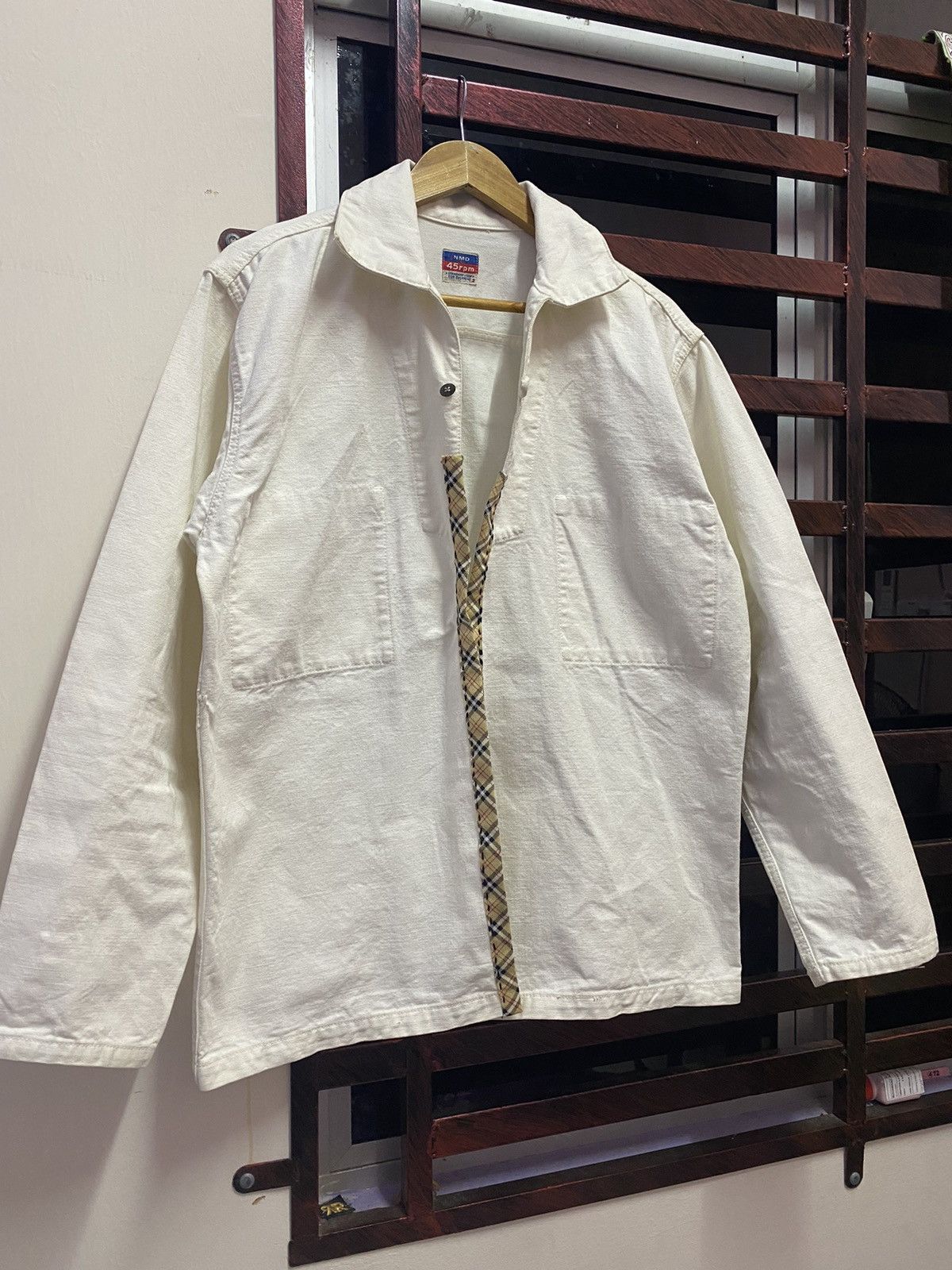 Japanese Brand Vintage Distressed 45rpm X Nova Check Sashiko Custom Jacket Size US L / EU 52-54 / 3 - 3 Thumbnail
