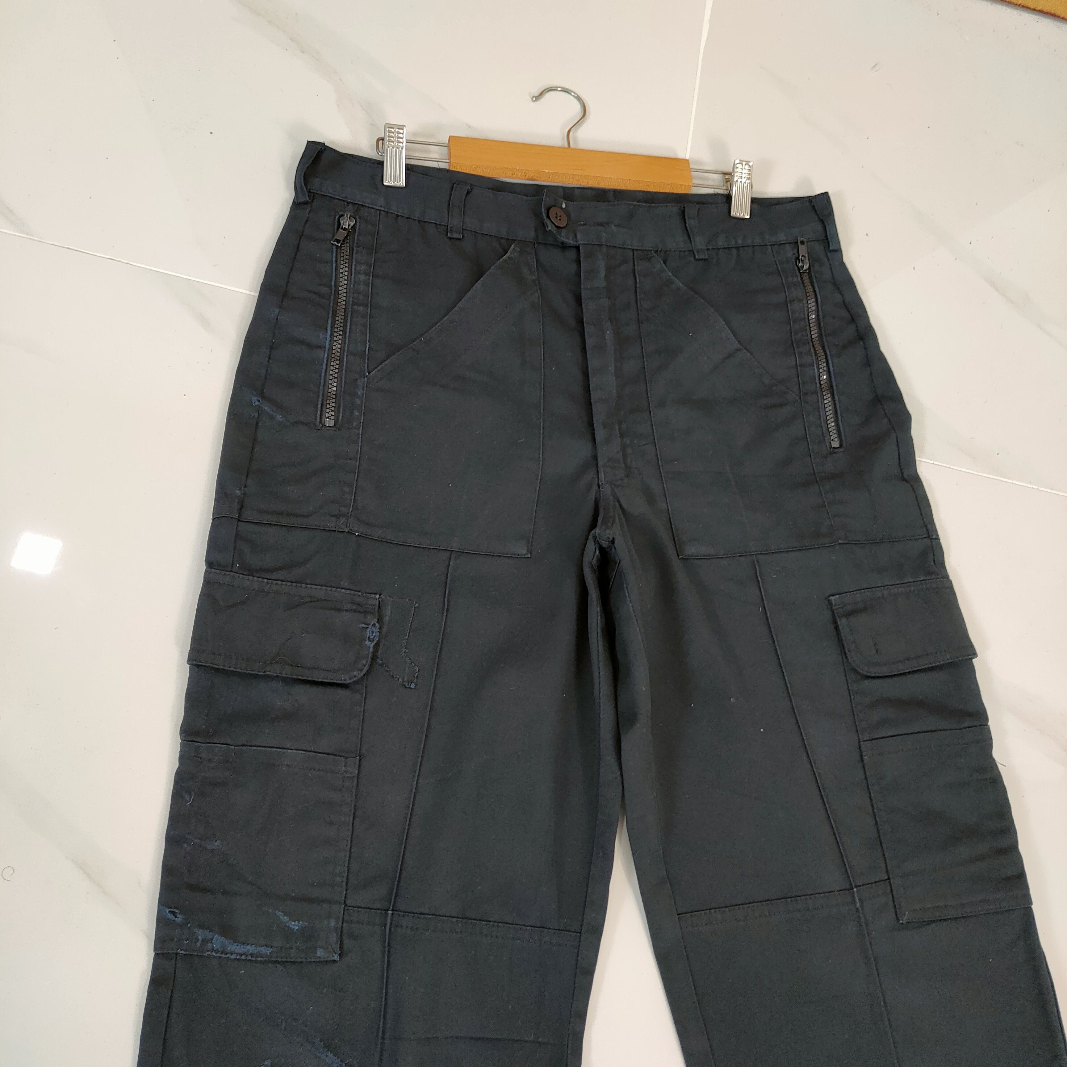 Japanese Brand DEMENSION MULTIPOCKET BLACK CARGO PANTS Size US 34 / EU 50 - 4 Thumbnail