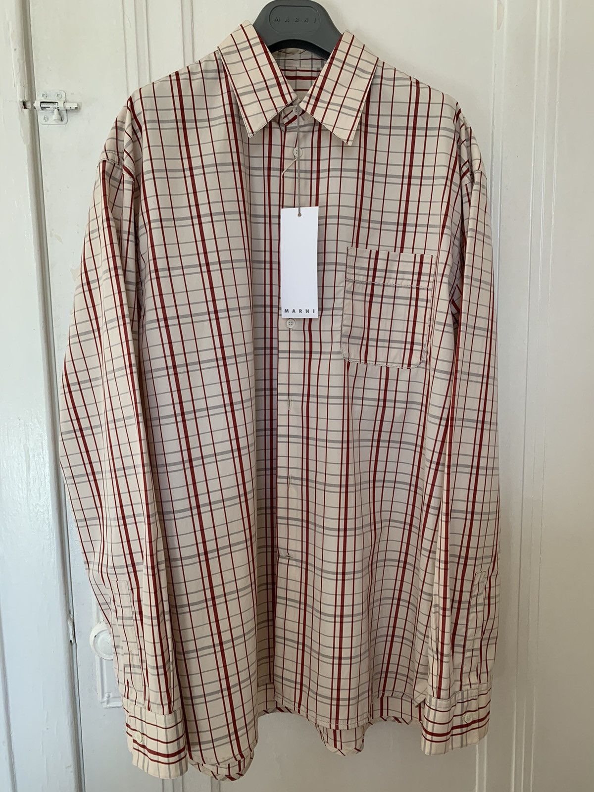 Marni $650+ runway FW18 oversized checked shirt, IT50, MI Italy Size US M / EU 48-50 / 2 - 2 Thumbnail
