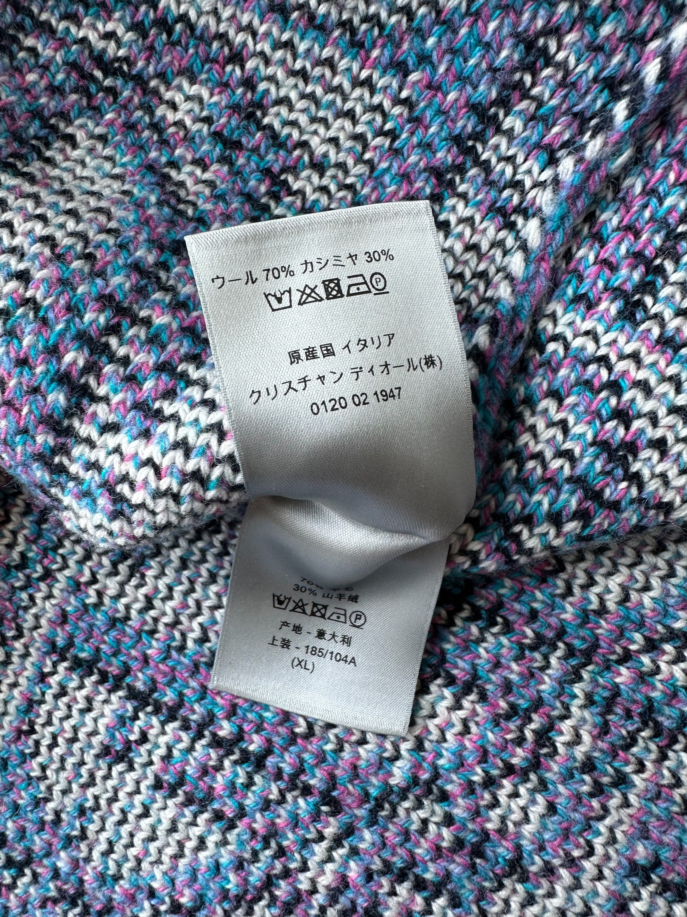 Dior Dior Blue & Purple Oblique Knit Sweater Size US XL / EU 56 / 4 - 6 Thumbnail