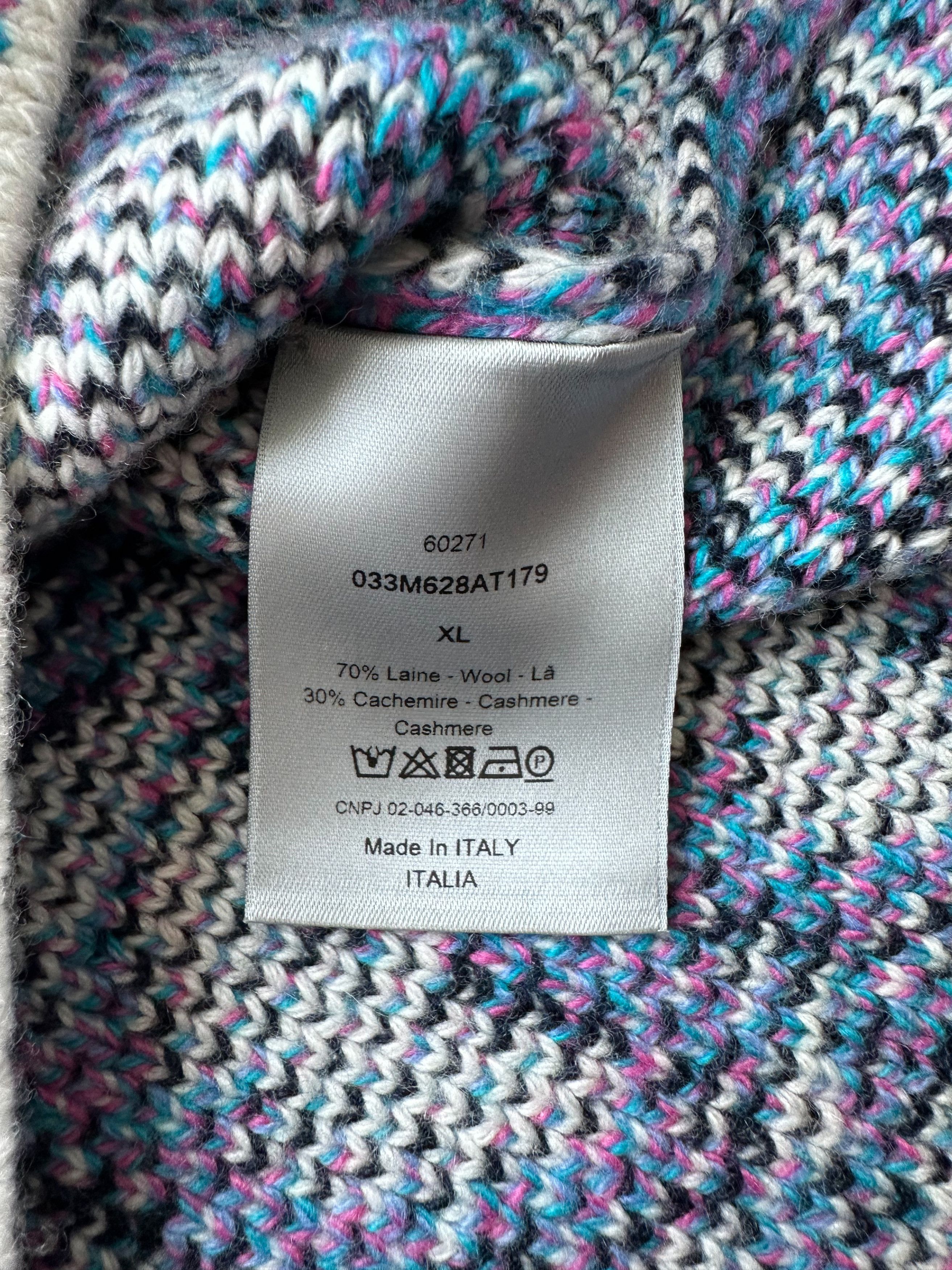 Dior Dior Blue & Purple Oblique Knit Sweater Size US XL / EU 56 / 4 - 5 Thumbnail