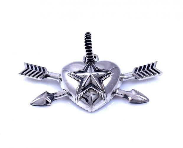 Cody Sanderson Cody Sanderson Sheriff Star Pendant Heart & Arrows