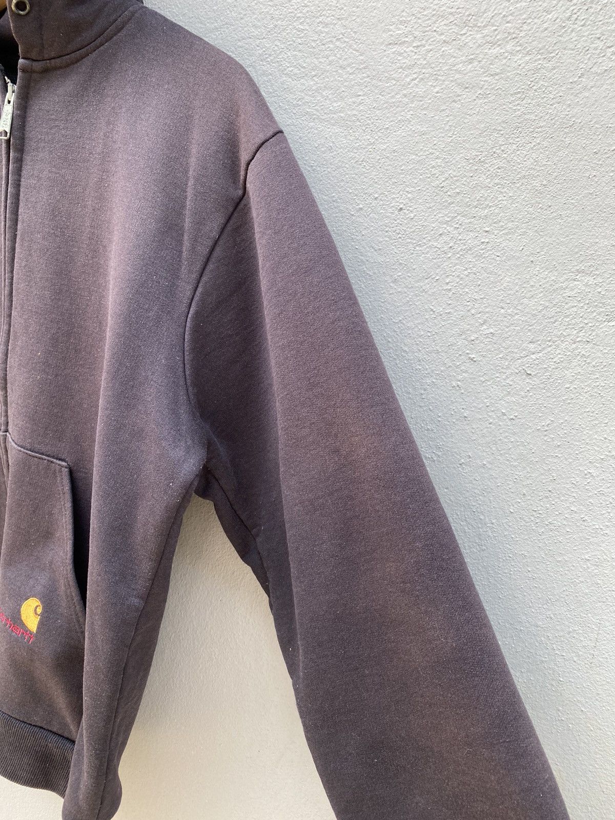 Carhartt 💥Vintage 90s Sunfaded CARHARTT Lined Sandstone Hoodie Size US L / EU 52-54 / 3 - 4 Thumbnail