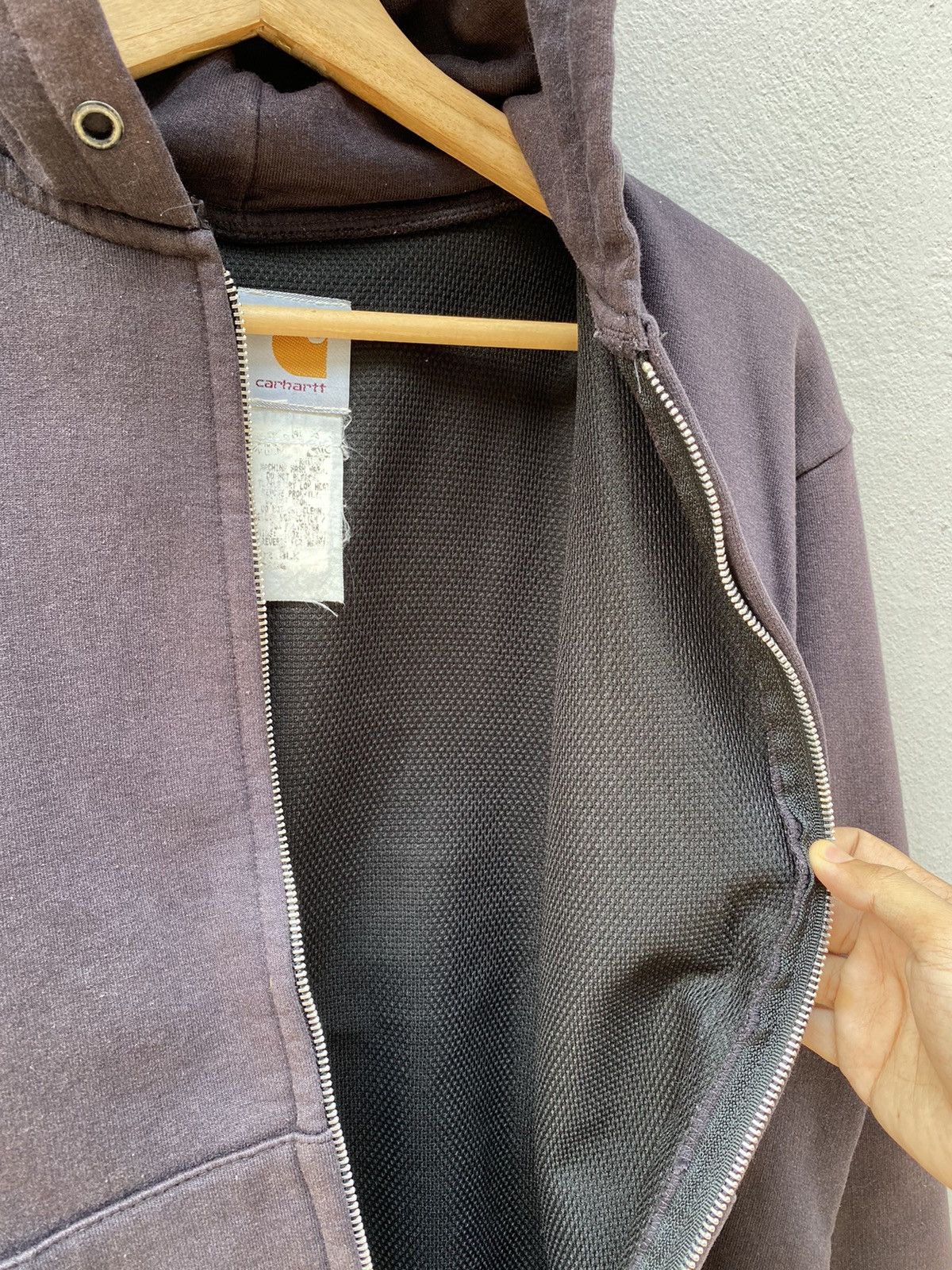 Carhartt 💥Vintage 90s Sunfaded CARHARTT Lined Sandstone Hoodie Size US L / EU 52-54 / 3 - 8 Thumbnail