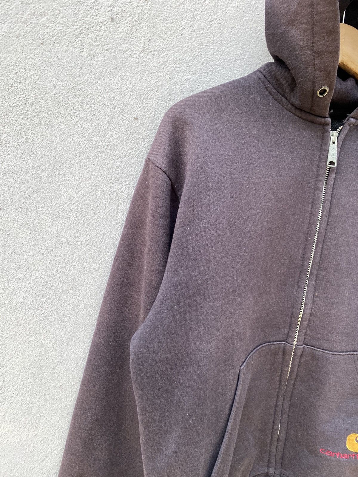 Carhartt 💥Vintage 90s Sunfaded CARHARTT Lined Sandstone Hoodie Size US L / EU 52-54 / 3 - 5 Thumbnail