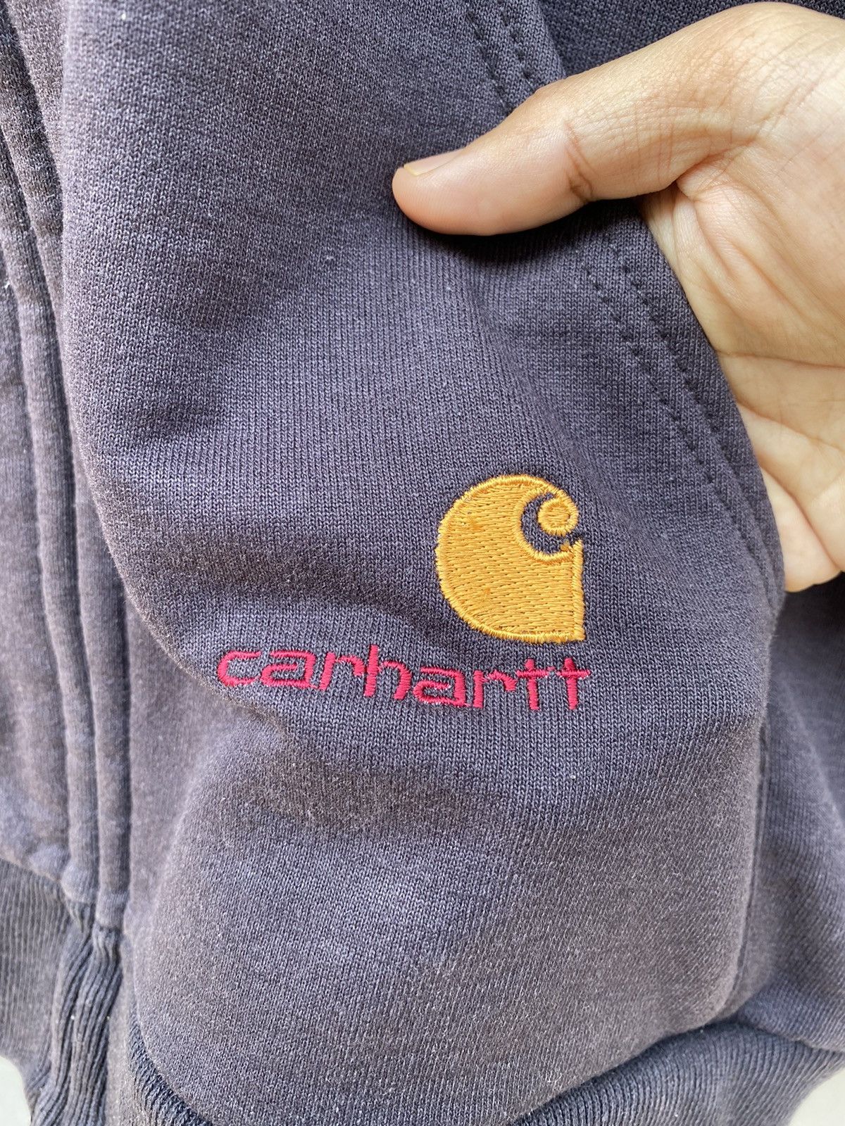 Carhartt 💥Vintage 90s Sunfaded CARHARTT Lined Sandstone Hoodie Size US L / EU 52-54 / 3 - 3 Thumbnail