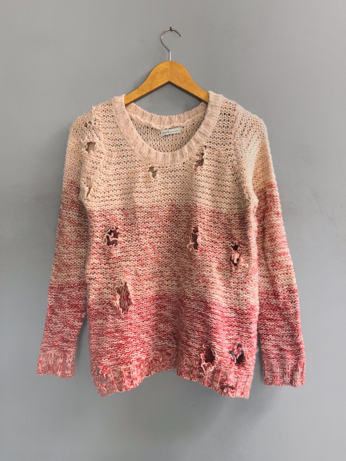 20471120 Japanese Brand Earth Distressed Grunge knitwear Japan style Size US M / EU 48-50 / 2 - 1 Thumbnail