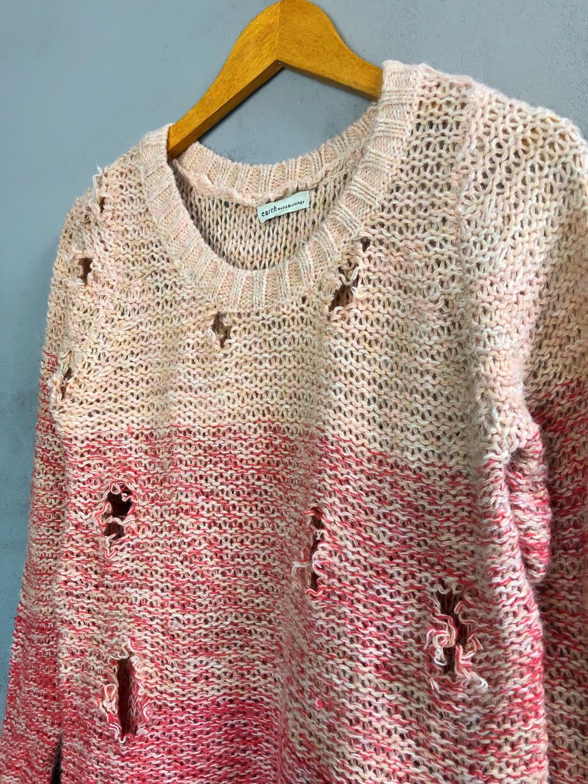 20471120 Japanese Brand Earth Distressed Grunge knitwear Japan style Size US M / EU 48-50 / 2 - 3 Thumbnail