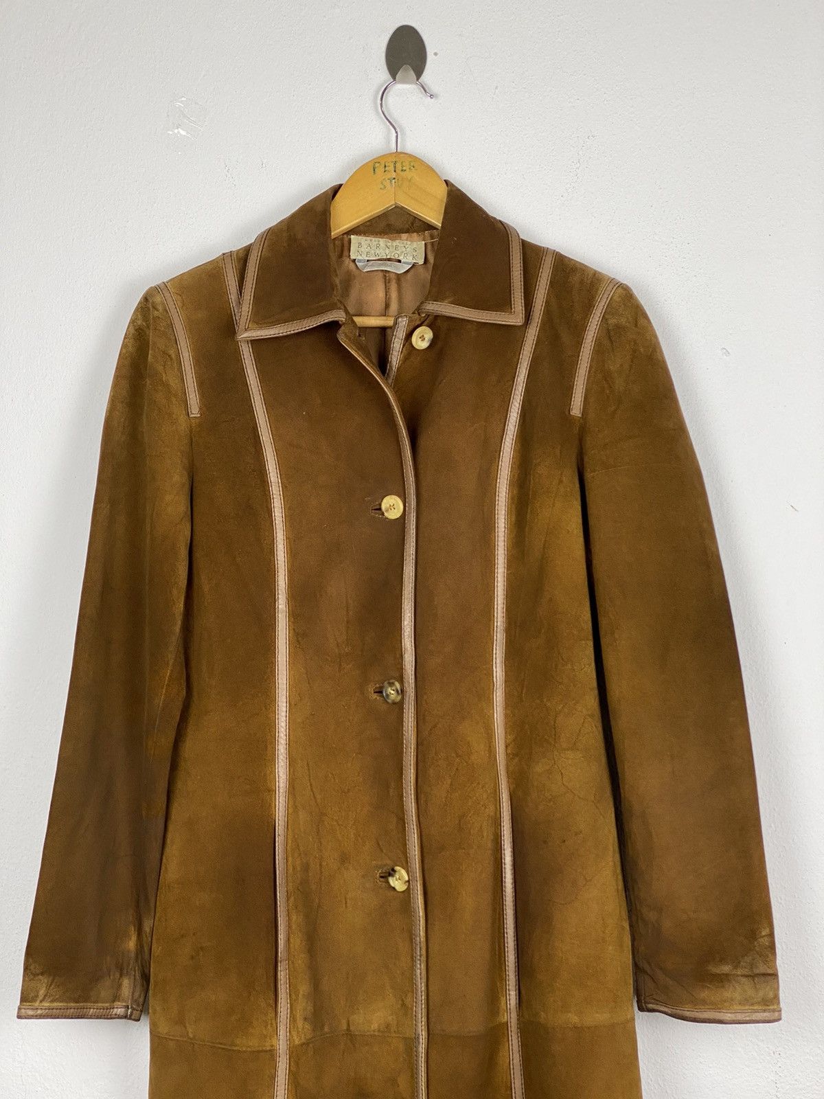 Barneys New York 🔥BARNEYS NEW YORK MADE IN ITALY LEATHER LONG JACKET Size US S / EU 44-46 / 1 - 3 Thumbnail