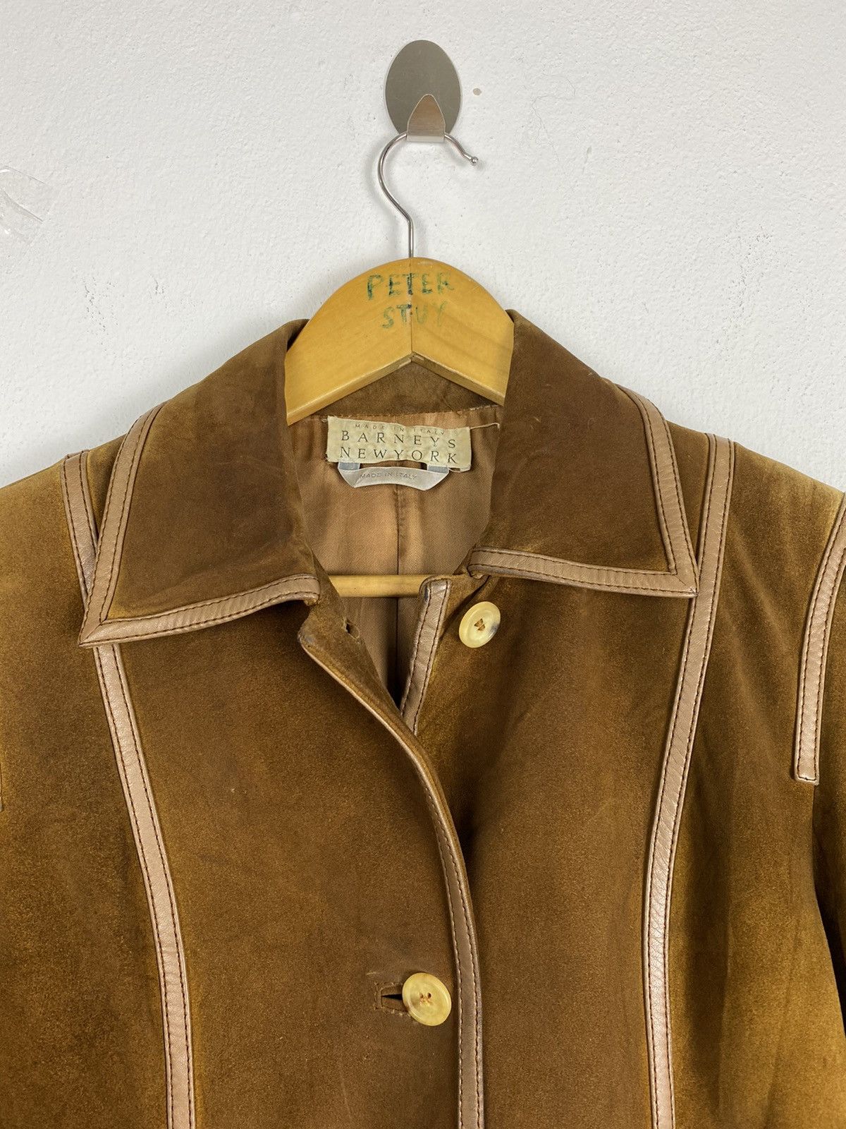 Barneys New York 🔥BARNEYS NEW YORK MADE IN ITALY LEATHER LONG JACKET Size US S / EU 44-46 / 1 - 5 Thumbnail