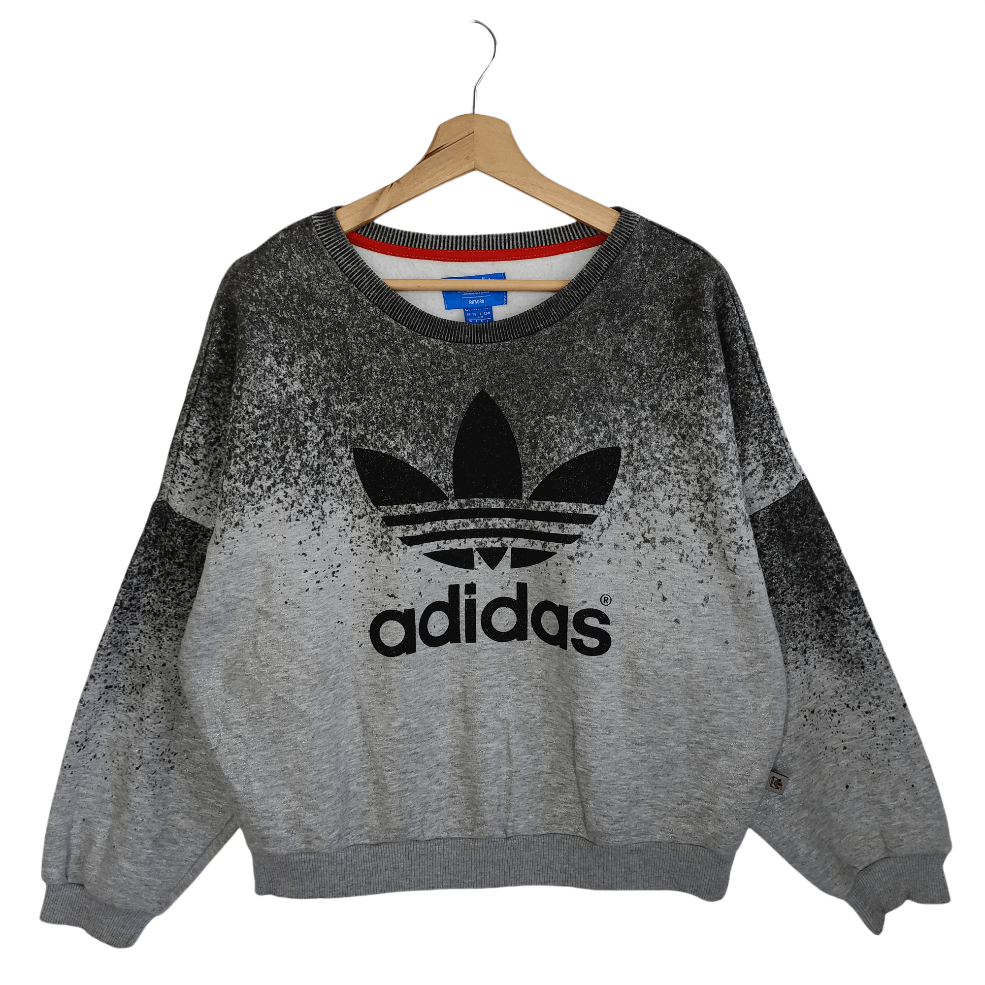 image of Adidas × Rita Ora Crop Tops in Grey, Women's (Size Medium)