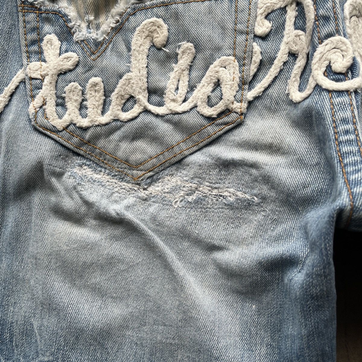 Japanese Brand RARE💥 Vintage Studio R.P JAPAN Faded Denim Jeans Pants Size US 34 / EU 50 - 12 Thumbnail