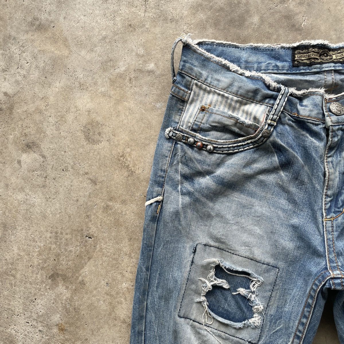 Japanese Brand RARE💥 Vintage Studio R.P JAPAN Faded Denim Jeans Pants Size US 34 / EU 50 - 5 Thumbnail