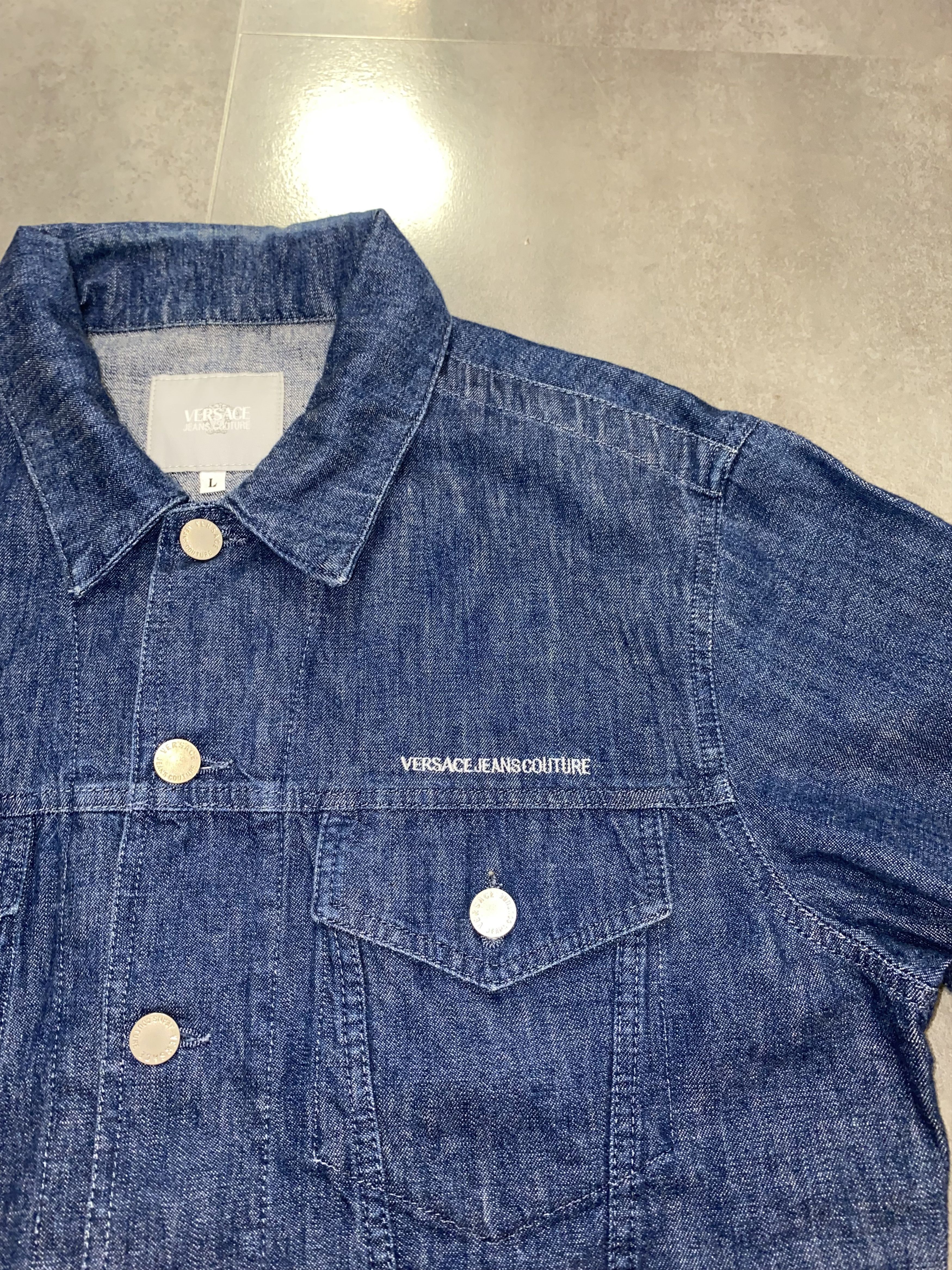 Versace Versace Jeans Couture Logo Indigo Denim Jacket Size US M / EU 48-50 / 2 - 9 Thumbnail