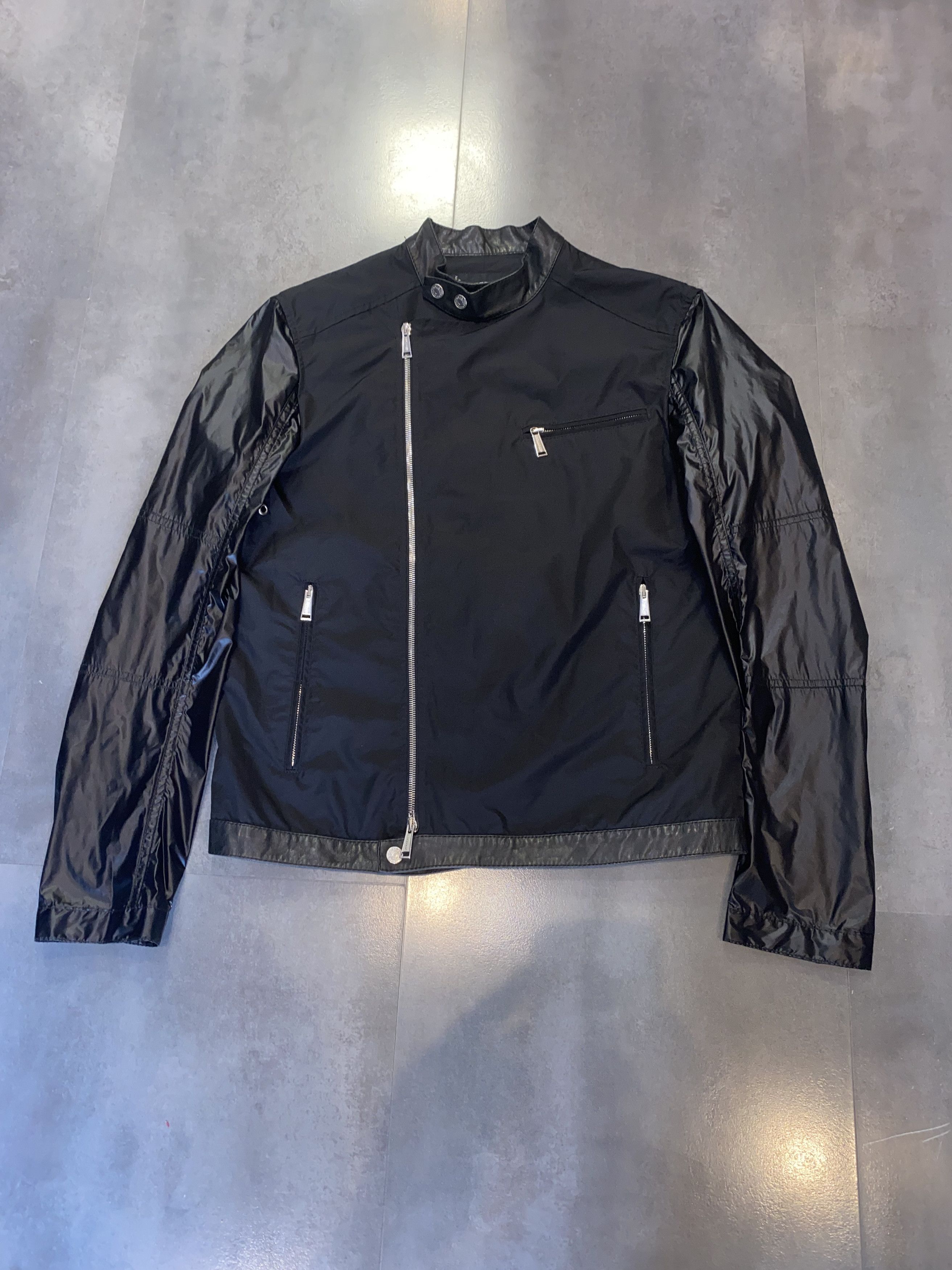 Dsquared2 SS13 Dsquared2 Assymetrical Biker Bomber Leather Jacket Size US L / EU 52-54 / 3 - 9 Thumbnail