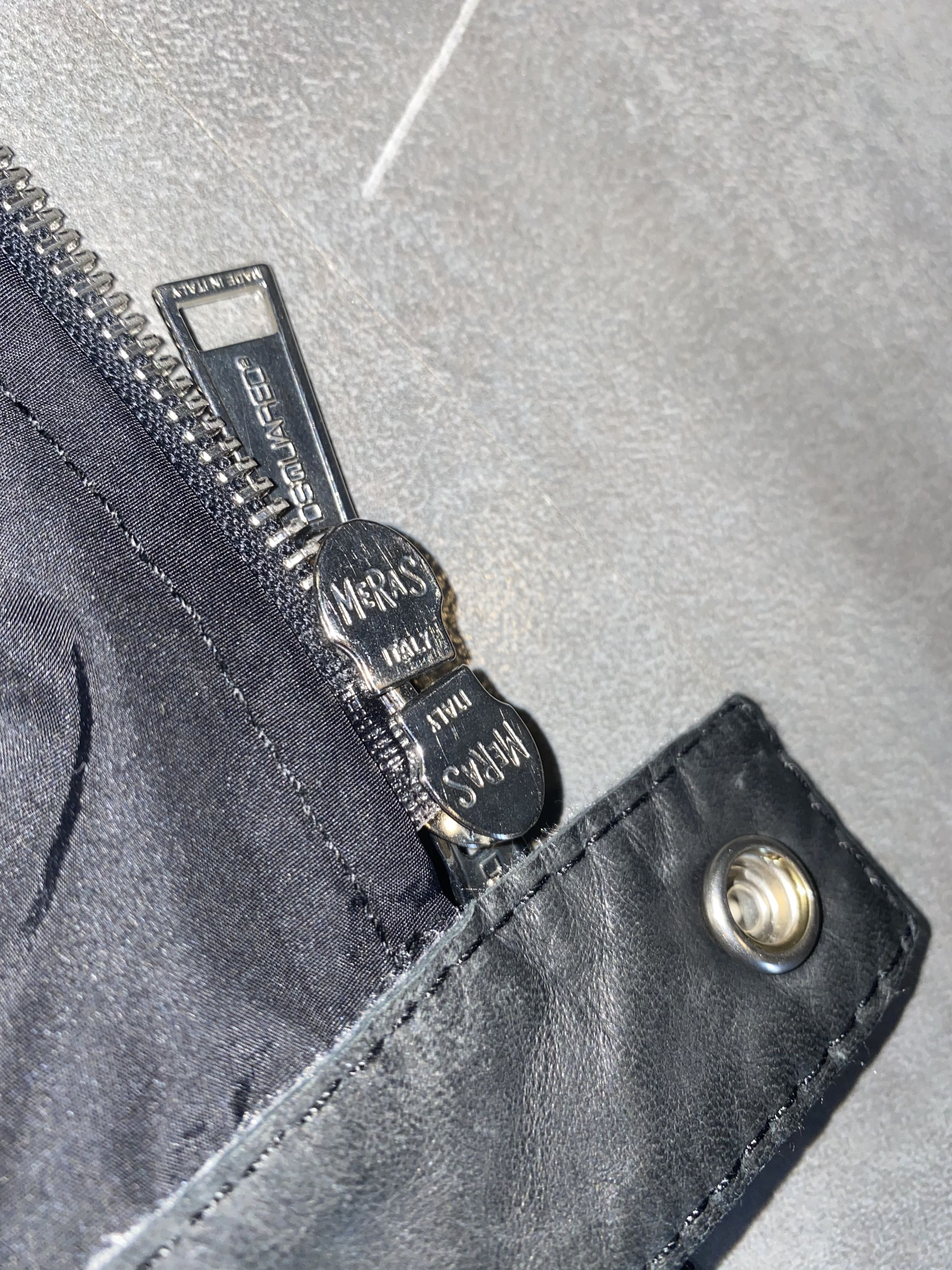 Dsquared2 SS13 Dsquared2 Assymetrical Biker Bomber Leather Jacket Size US L / EU 52-54 / 3 - 18 Thumbnail