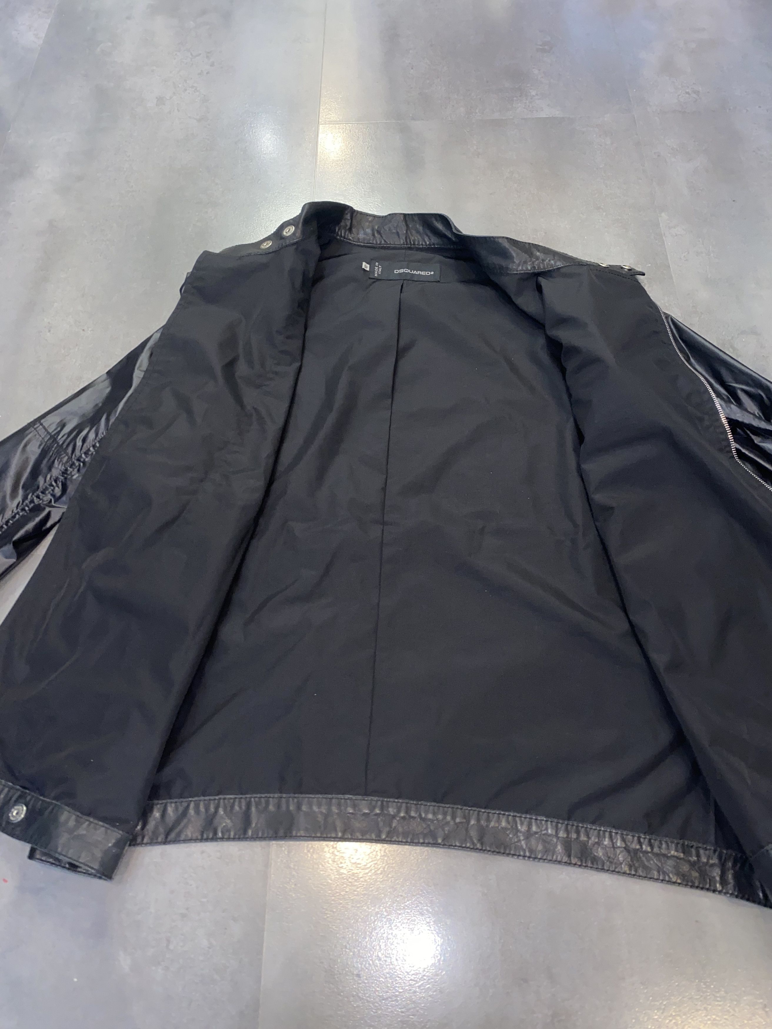 Dsquared2 SS13 Dsquared2 Assymetrical Biker Bomber Leather Jacket Size US L / EU 52-54 / 3 - 14 Thumbnail
