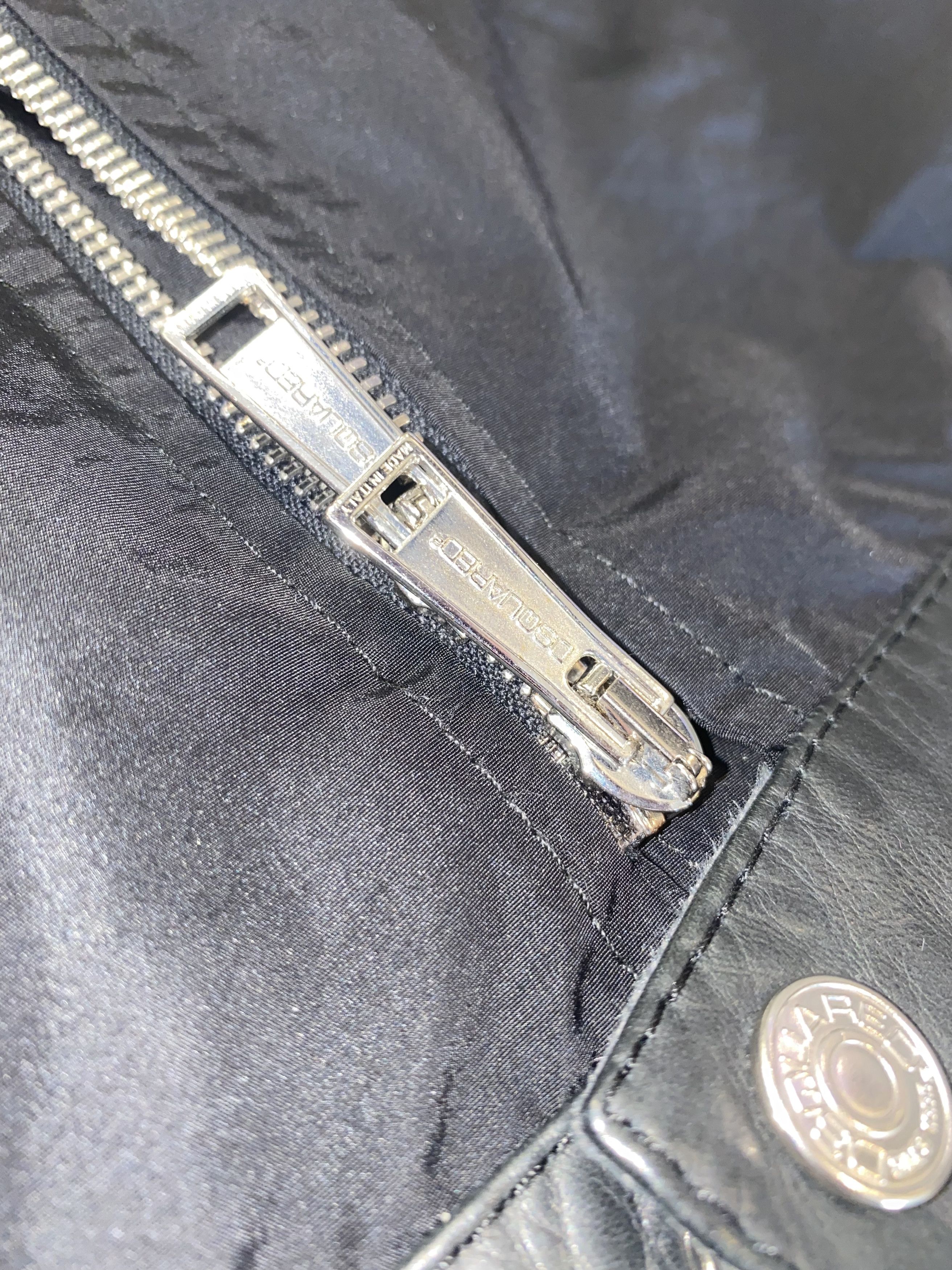 Dsquared2 SS13 Dsquared2 Assymetrical Biker Bomber Leather Jacket Size US L / EU 52-54 / 3 - 15 Thumbnail
