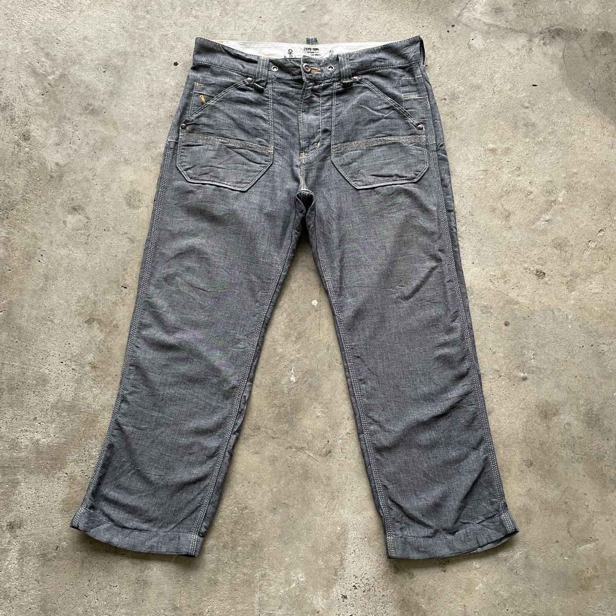 Japanese Brand × Vintage Vintage Japanese Brand Grey Buckle Trousers Casual Pants W33 Size US 33 - 2 Thumbnail