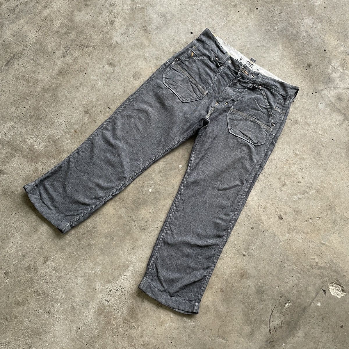 Japanese Brand × Vintage Vintage Japanese Brand Grey Buckle Trousers Casual Pants W33 Size US 33 - 3 Thumbnail