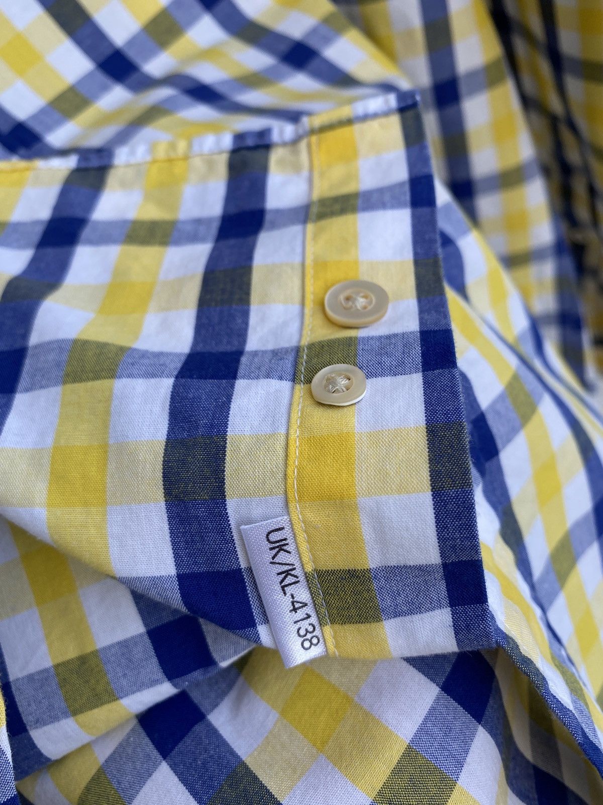 Yves Saint Laurent Cotton YSL Shirt Plaid Size US L / EU 52-54 / 3 - 15 Thumbnail