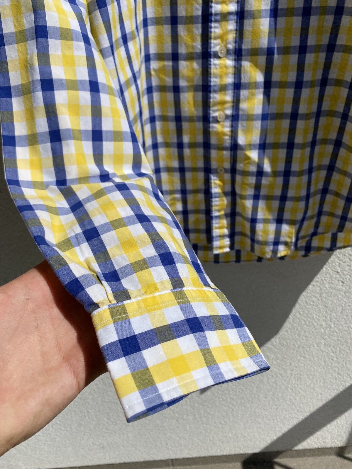 Yves Saint Laurent Cotton YSL Shirt Plaid Size US L / EU 52-54 / 3 - 8 Thumbnail