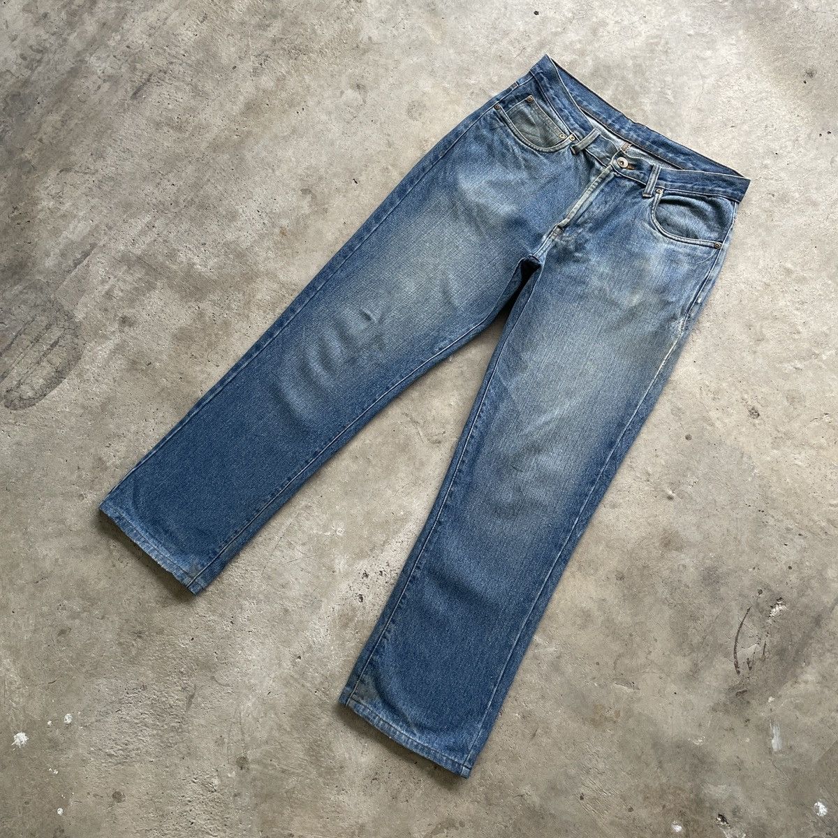 Japanese Brand W32x30💥 Japanese Vintage Faded Denim Jeans Pants Rare Size US 32 / EU 48 - 2 Thumbnail