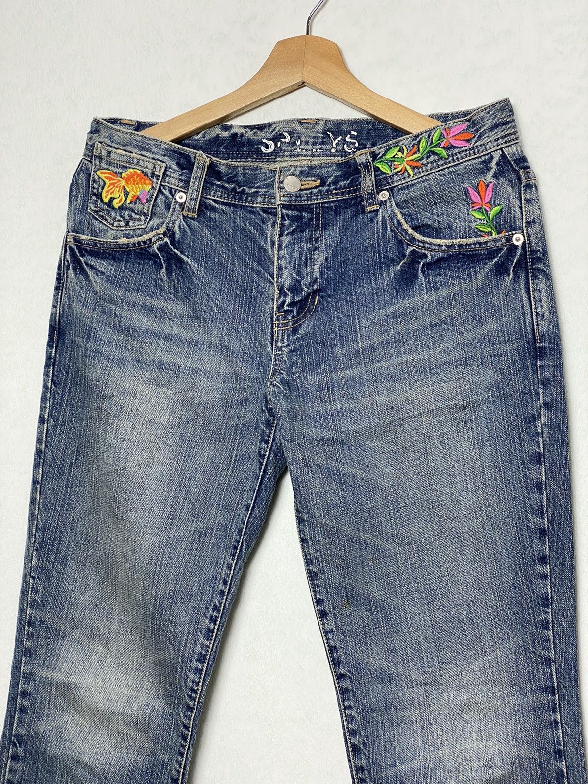 Japanese Brand Vintage Sorga Golden Fish Embroidered Denim Size US 32 / EU 48 - 4 Thumbnail