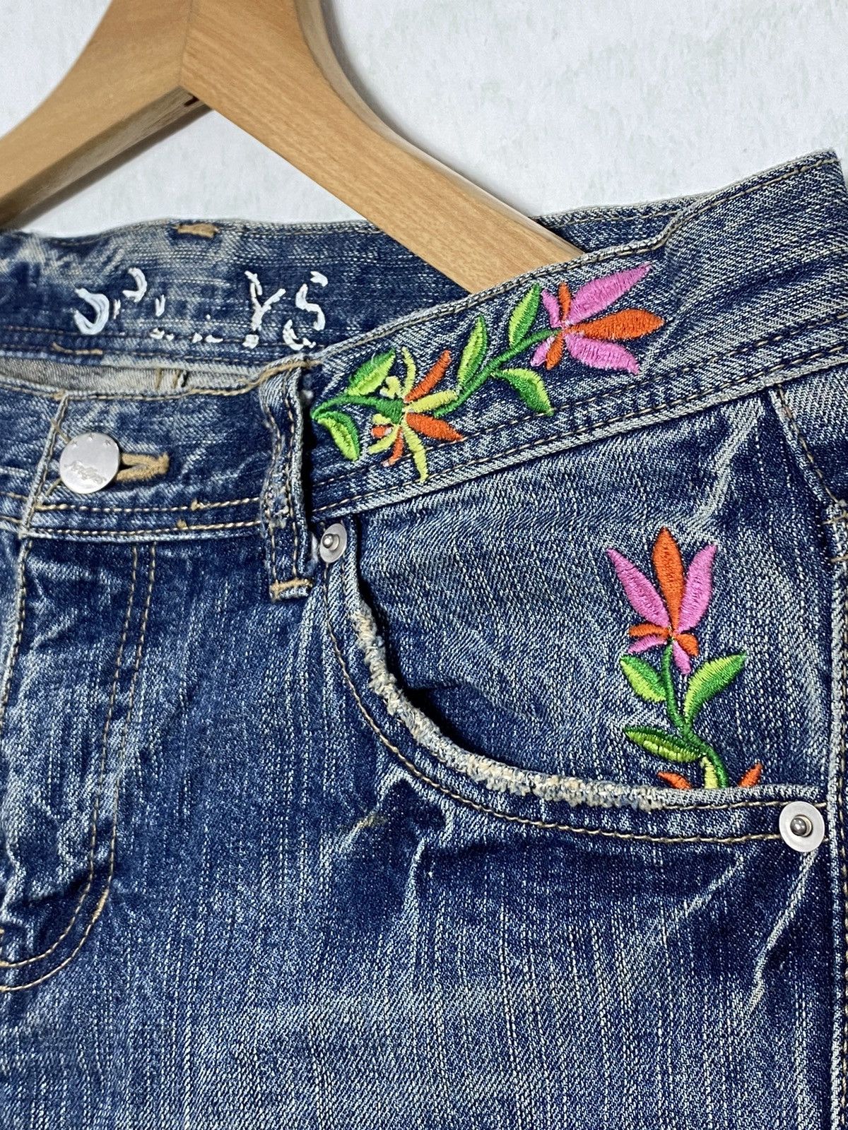 Japanese Brand Vintage Sorga Golden Fish Embroidered Denim Size US 32 / EU 48 - 6 Thumbnail