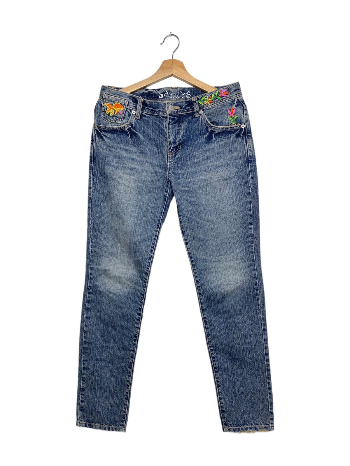 Japanese Brand Vintage Sorga Golden Fish Embroidered Denim Size US 32 / EU 48 - 3 Thumbnail